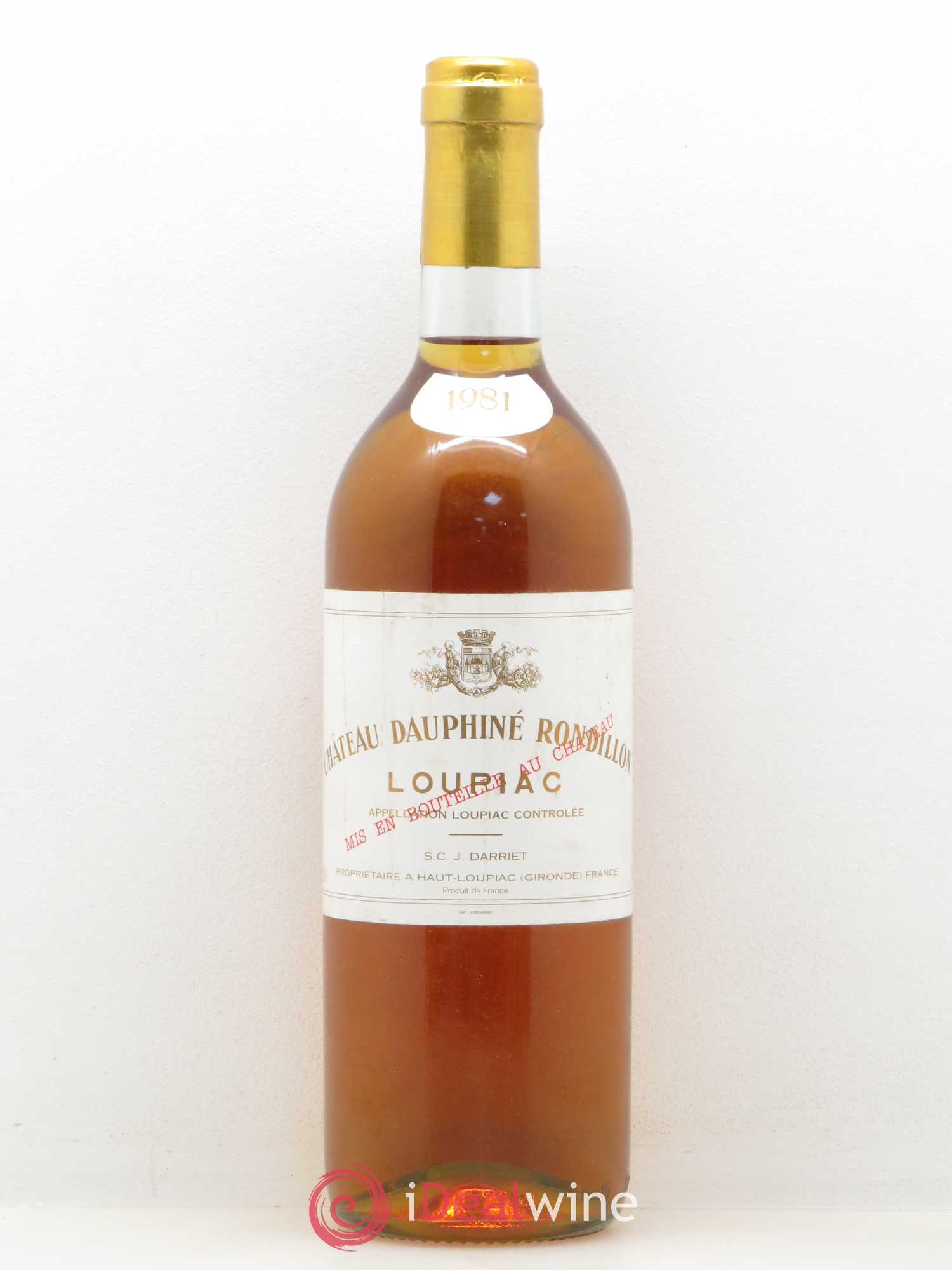 Loupiac Château Dauphine Rondillon 1981 - Lot de 1 bouteille - 0