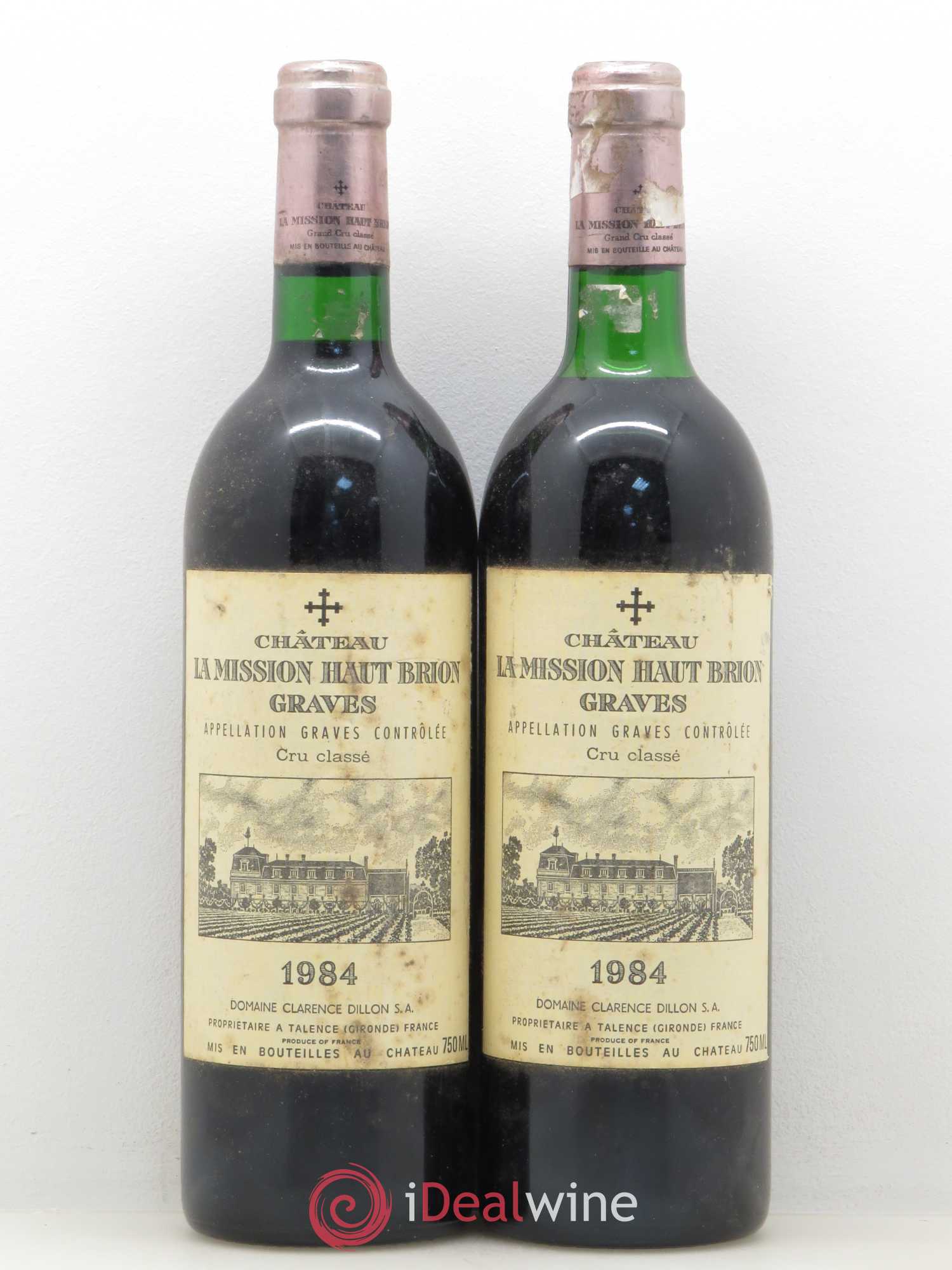 Château la Mission Haut-Brion Cru Classé de Graves 1984 - Lot de 2 bouteilles - 0