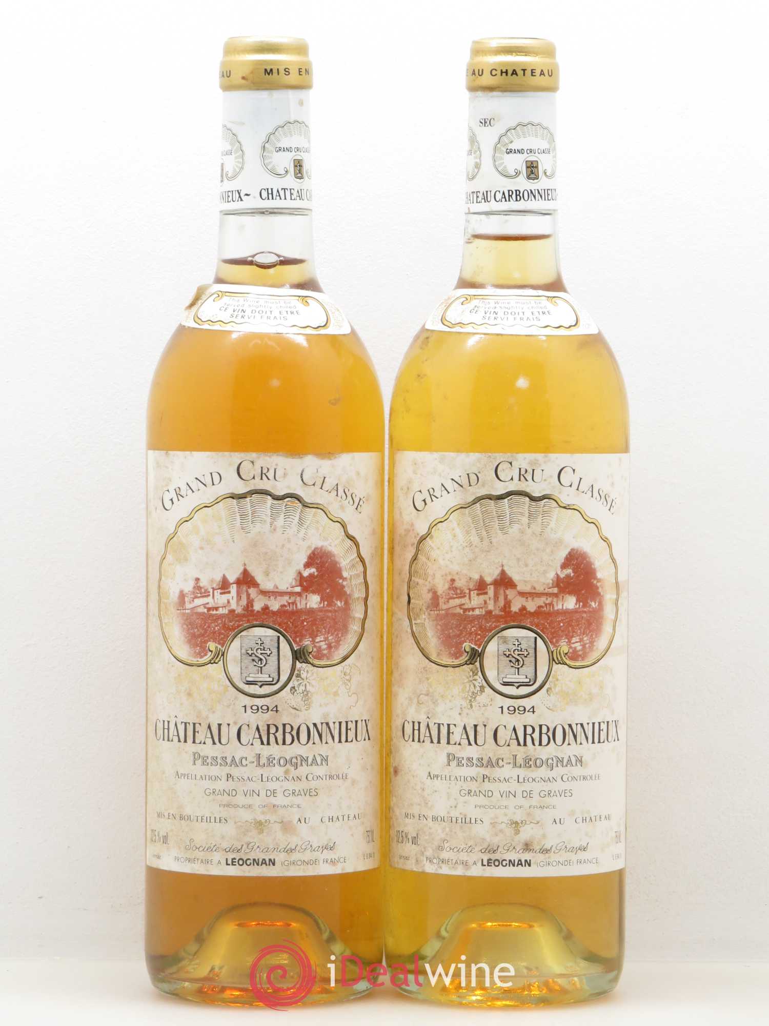Château Carbonnieux Cru Classé de Graves 1994 - Lot de 2 bouteilles - 0