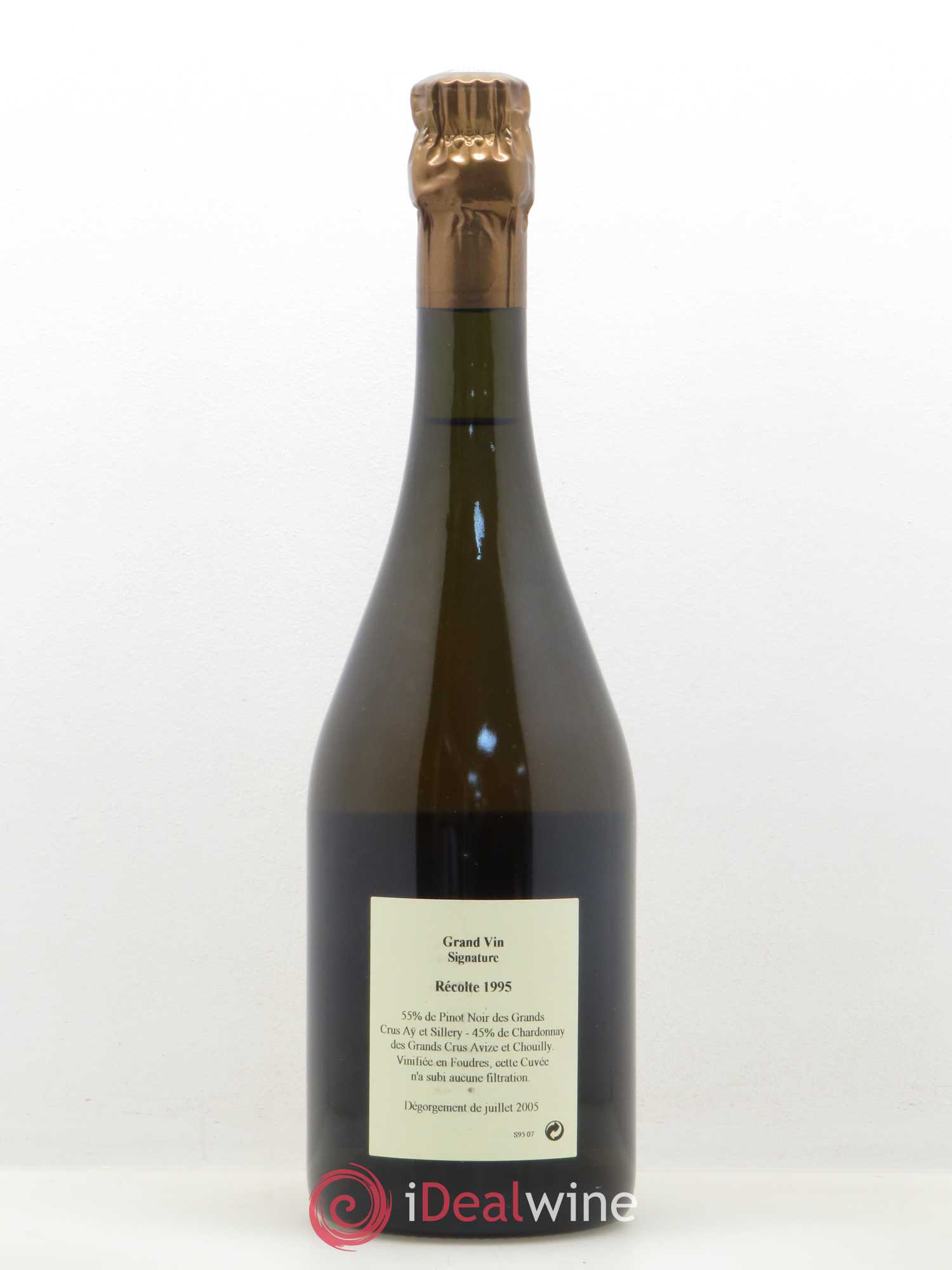 Champagne Signature Jacquesson Extra Brut 1995 - Lot de 1 bouteille - 1