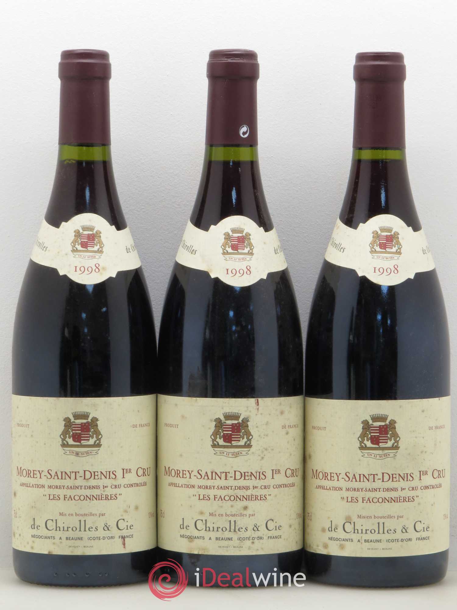 Morey-Saint-Denis 1er Cru Les Faconnières Chirolles 1998 - Lotto di 5 bottiglie - 1