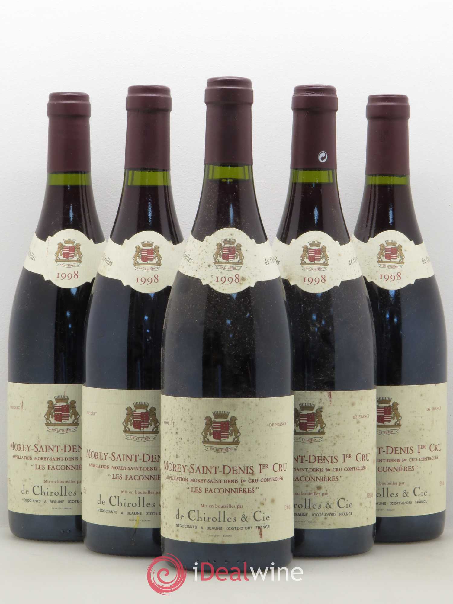 Morey-Saint-Denis 1er Cru Les Faconnières Chirolles 1998 - Lotto di 5 bottiglie - 0