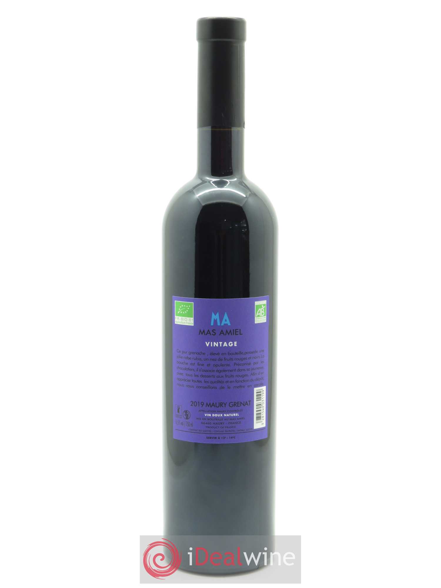 Maury Mas Amiel Vintage 2019 - Lot de 1 bouteille - 1