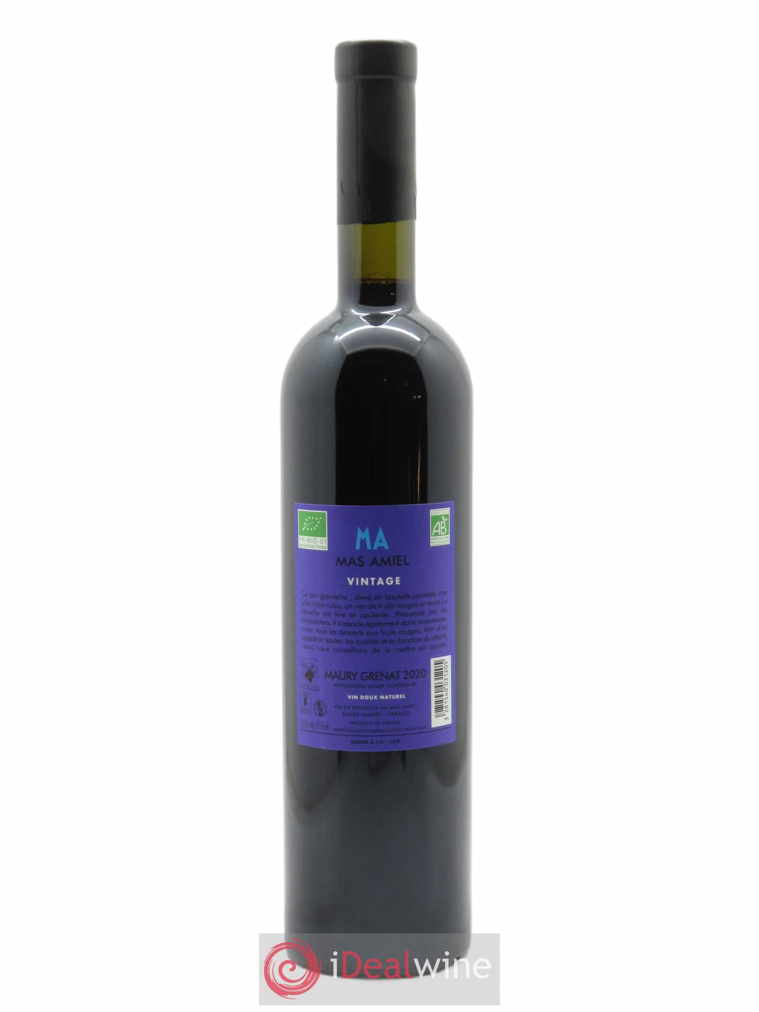 Maury Mas Amiel Vintage 2020 - Lot de 1 bouteille - 1