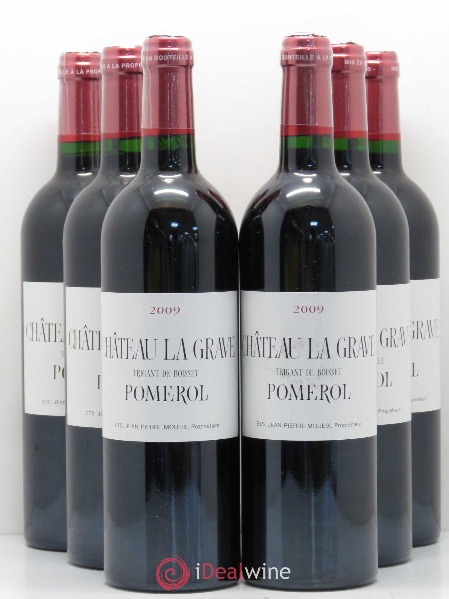 Château La Grave à Pomerol (Trigant de Boisset) 2009 - Lot de 6 bouteilles - 0