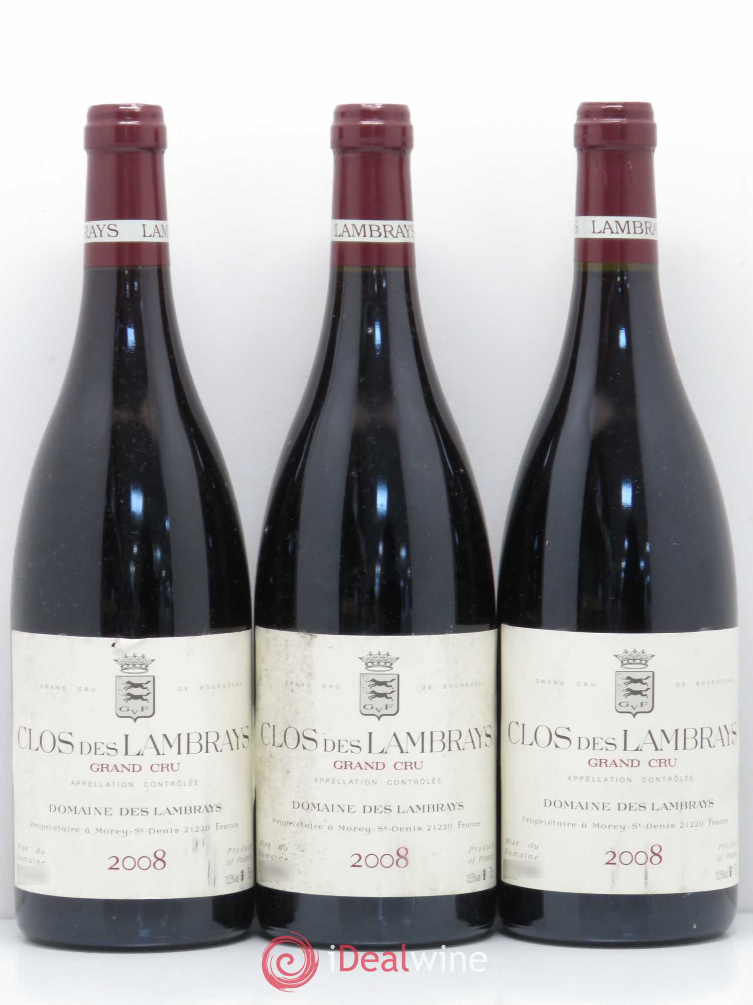 Clos des Lambrays Grand Cru Domaine des Lambrays 2008 - Lot de 3 bouteilles - 0