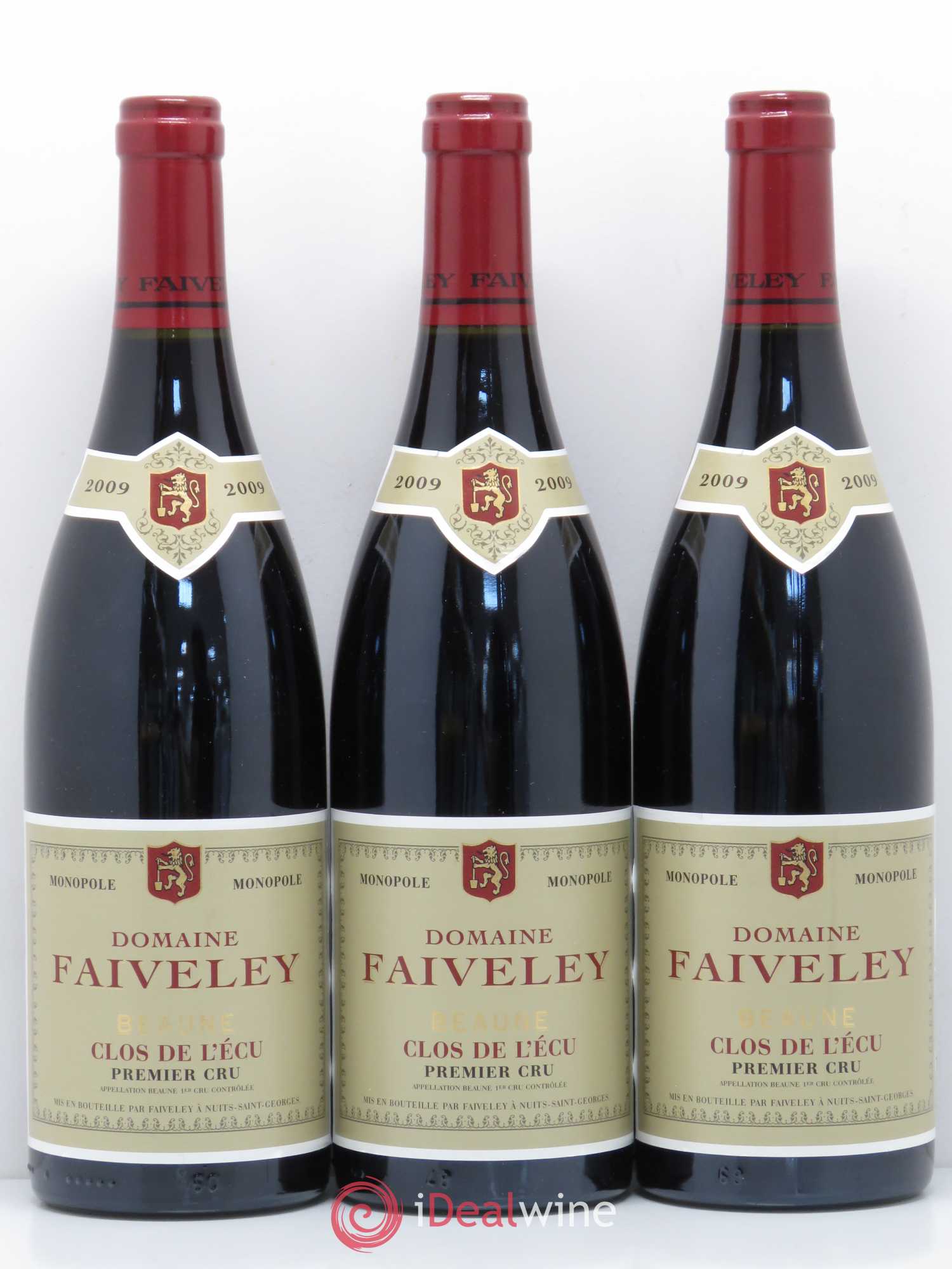 Beaune 1er Cru Clos de l'Ecu Faiveley 2009 - Lot de 3 bouteilles - 0