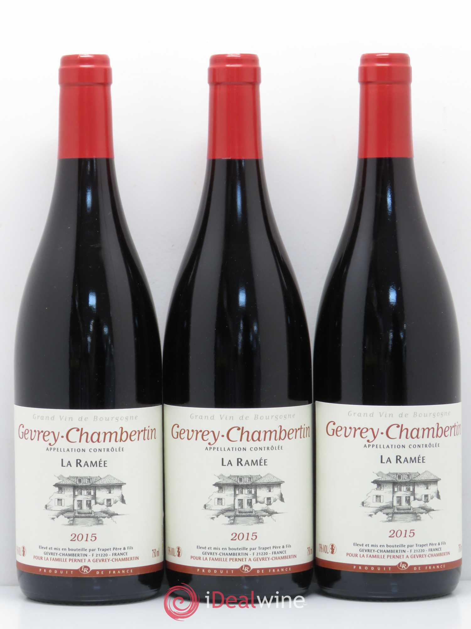 Gevrey-Chambertin La Ramée Famille Pernet 2015 - Lot de 3 bouteilles - 0