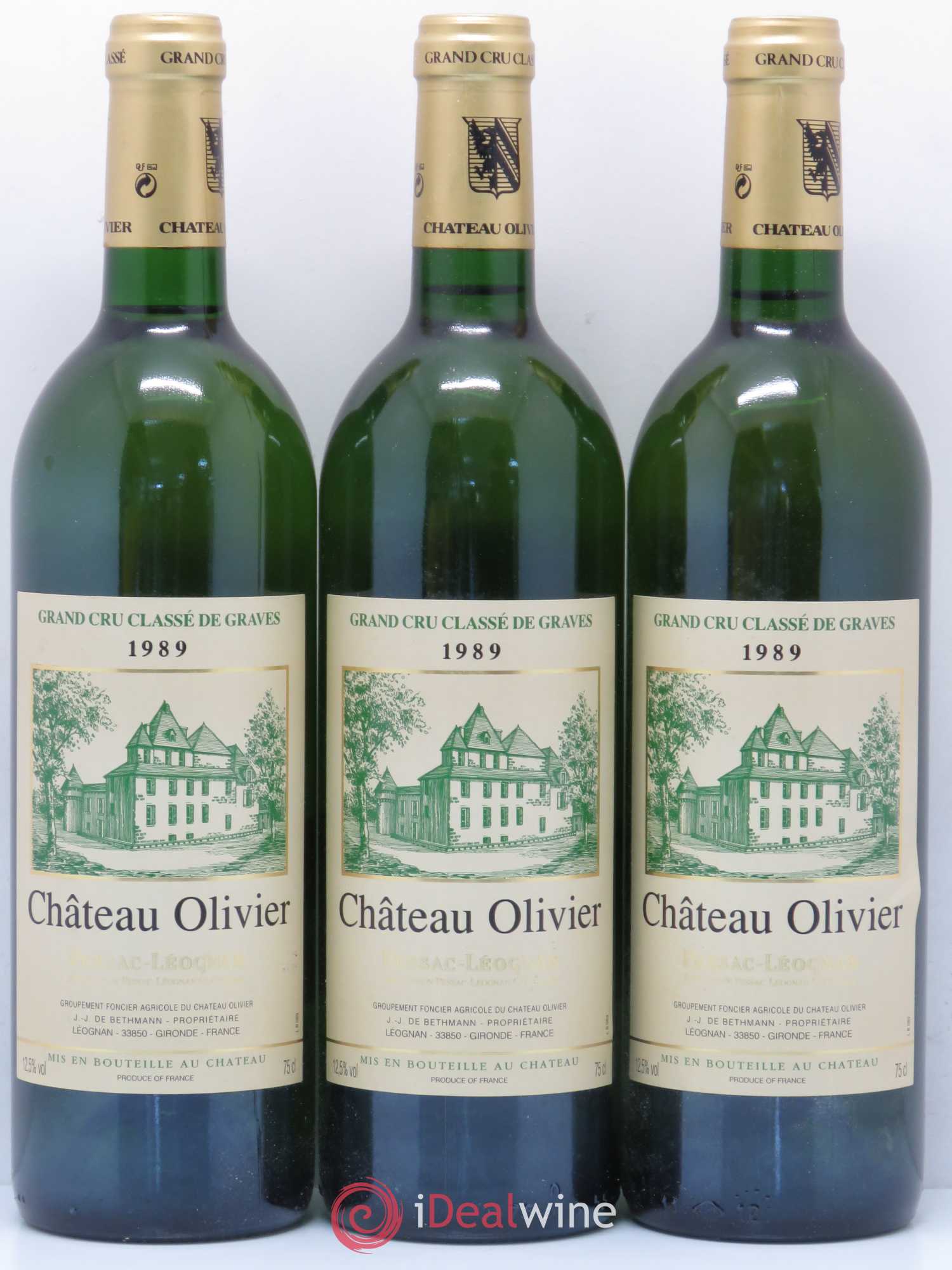 Château Olivier Cru Classé de Graves 1989 - Lot de 12 bouteilles - 2
