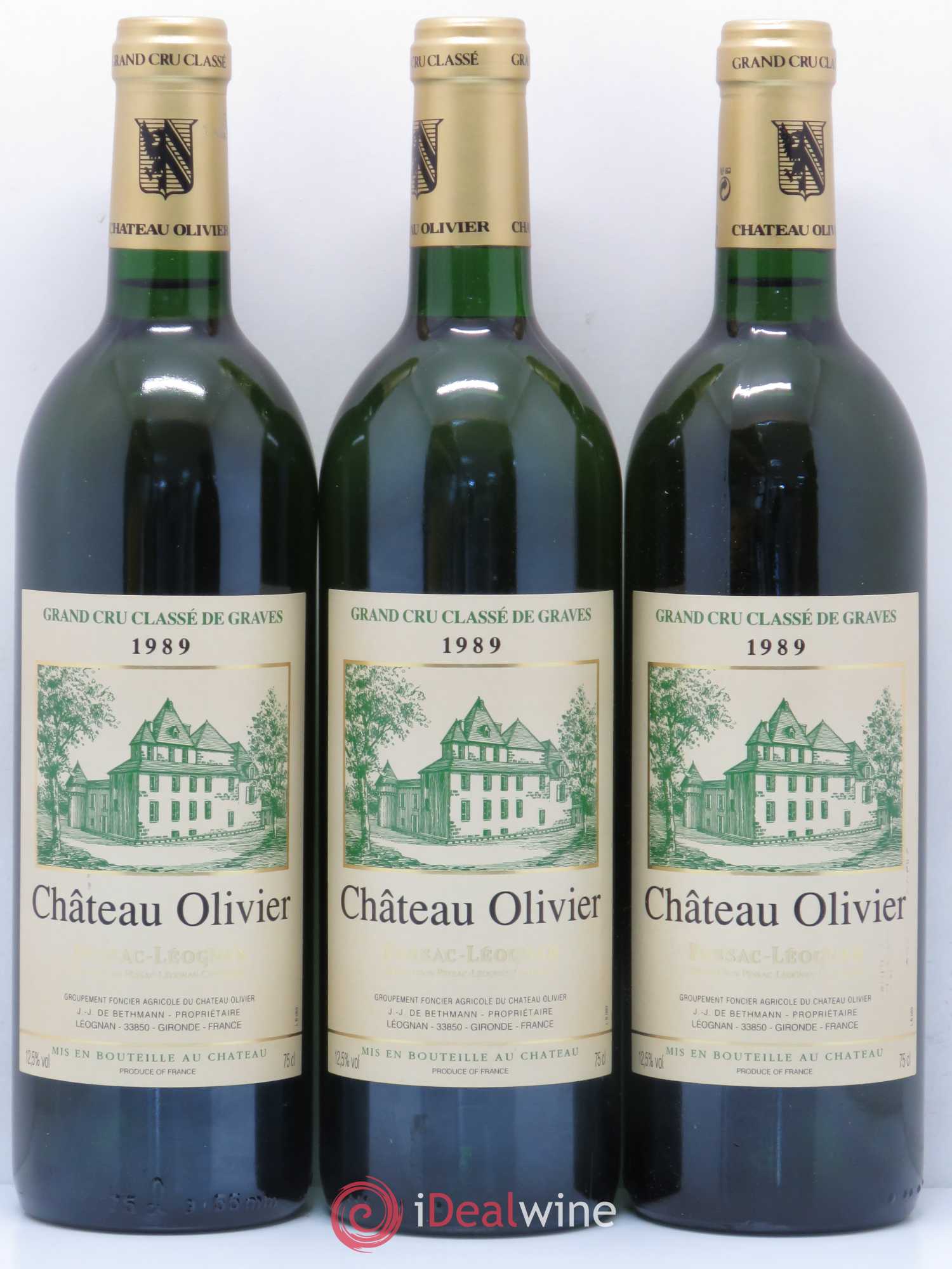 Château Olivier Cru Classé de Graves 1989 - Lot de 12 bouteilles - 3