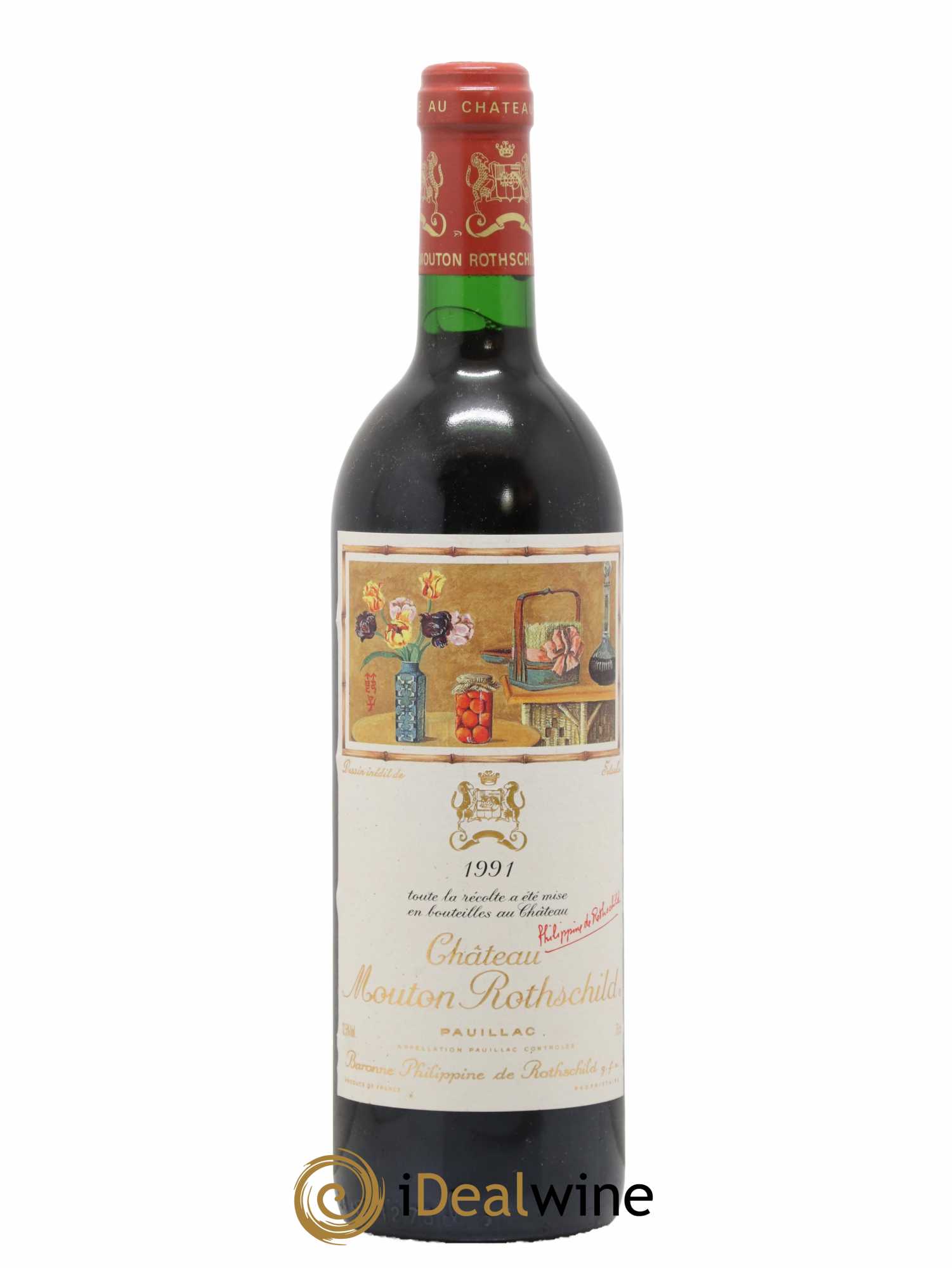 Château Mouton Rothschild 1er Grand Cru Classé 1991 - Lot de 1 bouteille - 0