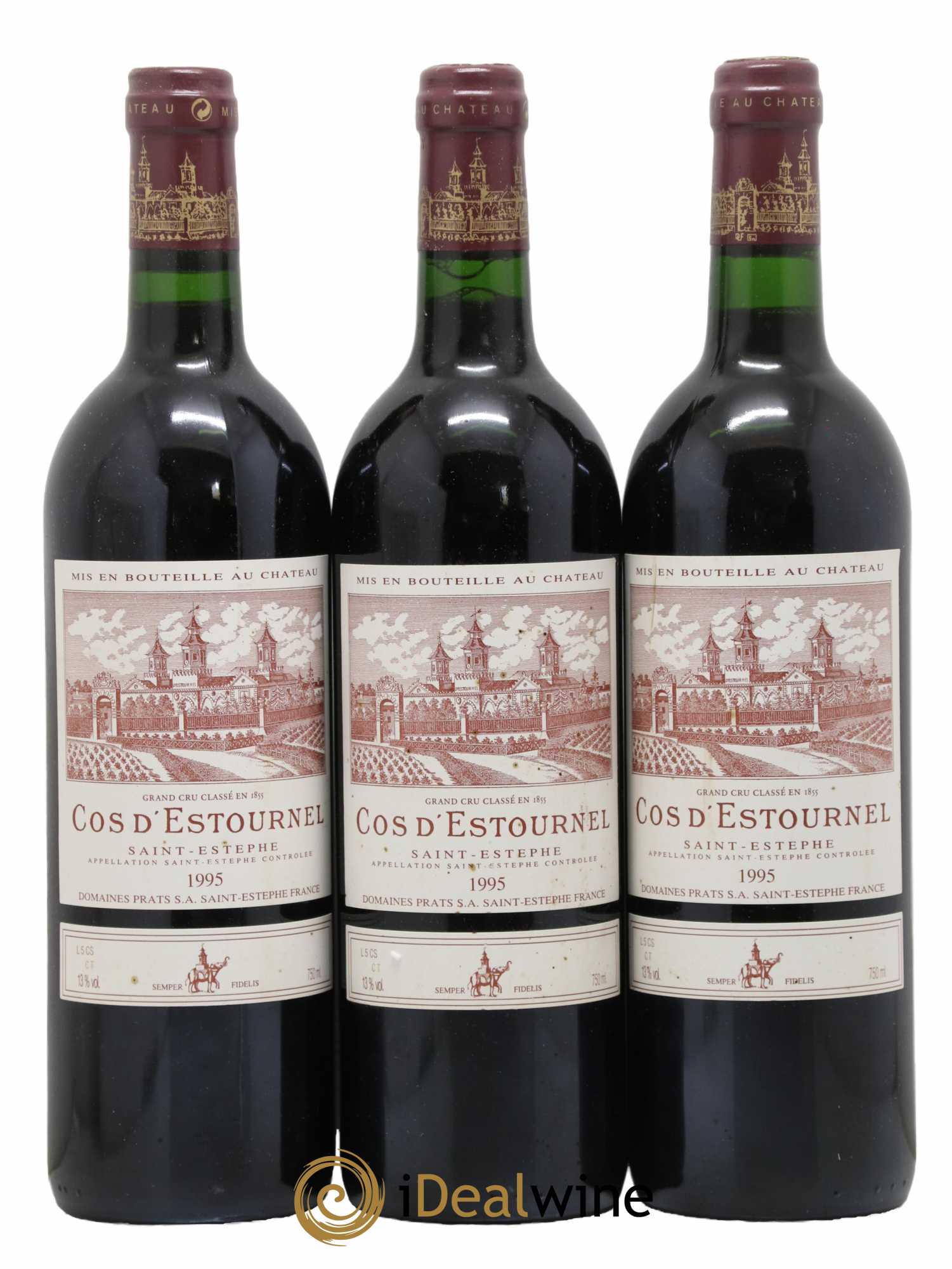 Cos d'Estournel 2ème Grand Cru Classé 1995 - Lot de 3 bouteilles - 0