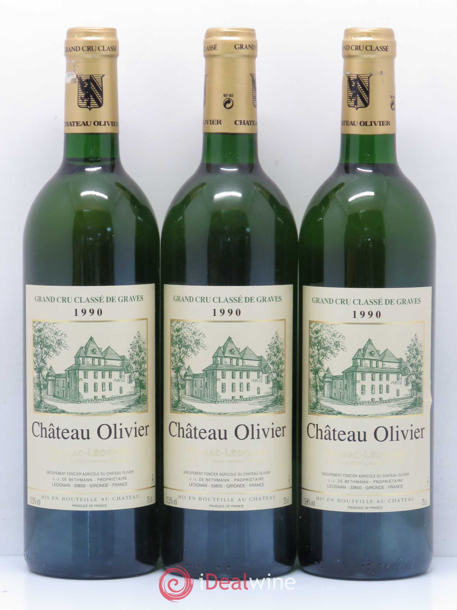 Château Olivier Cru Classé de Graves 1990 - Lot de 12 bouteilles - 3