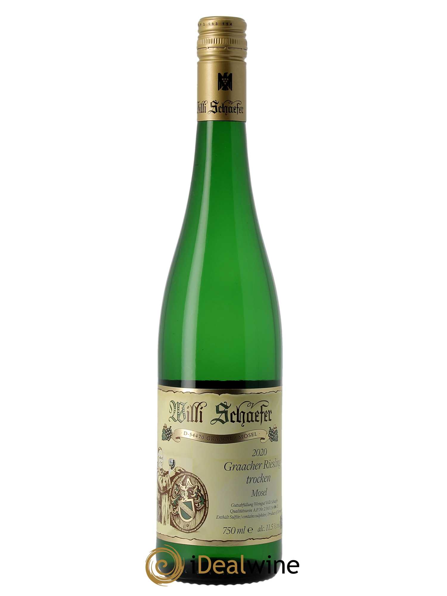 Riesling Willi Schaefer Graacher Trocken 2020 - Lot de 1 bouteille - 0