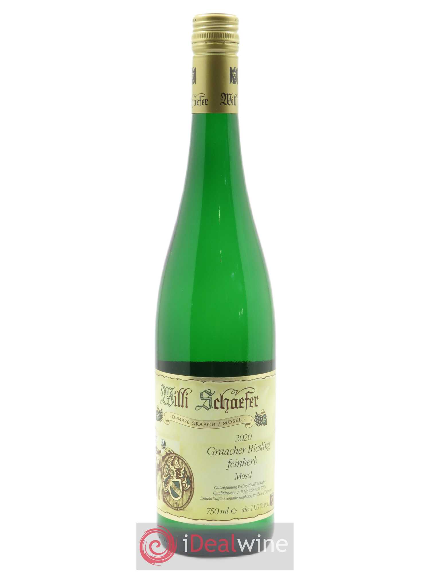 Riesling Willi Schaefer Graacher Feinherb 2020 - Lot de 1 bouteille - 0