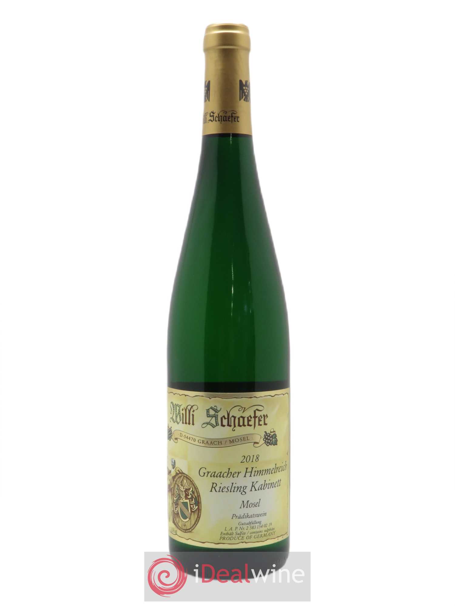 Riesling Willi Schaefer Graacher Himmelreich Kabinett 2018 - Lot de 1 bouteille - 0