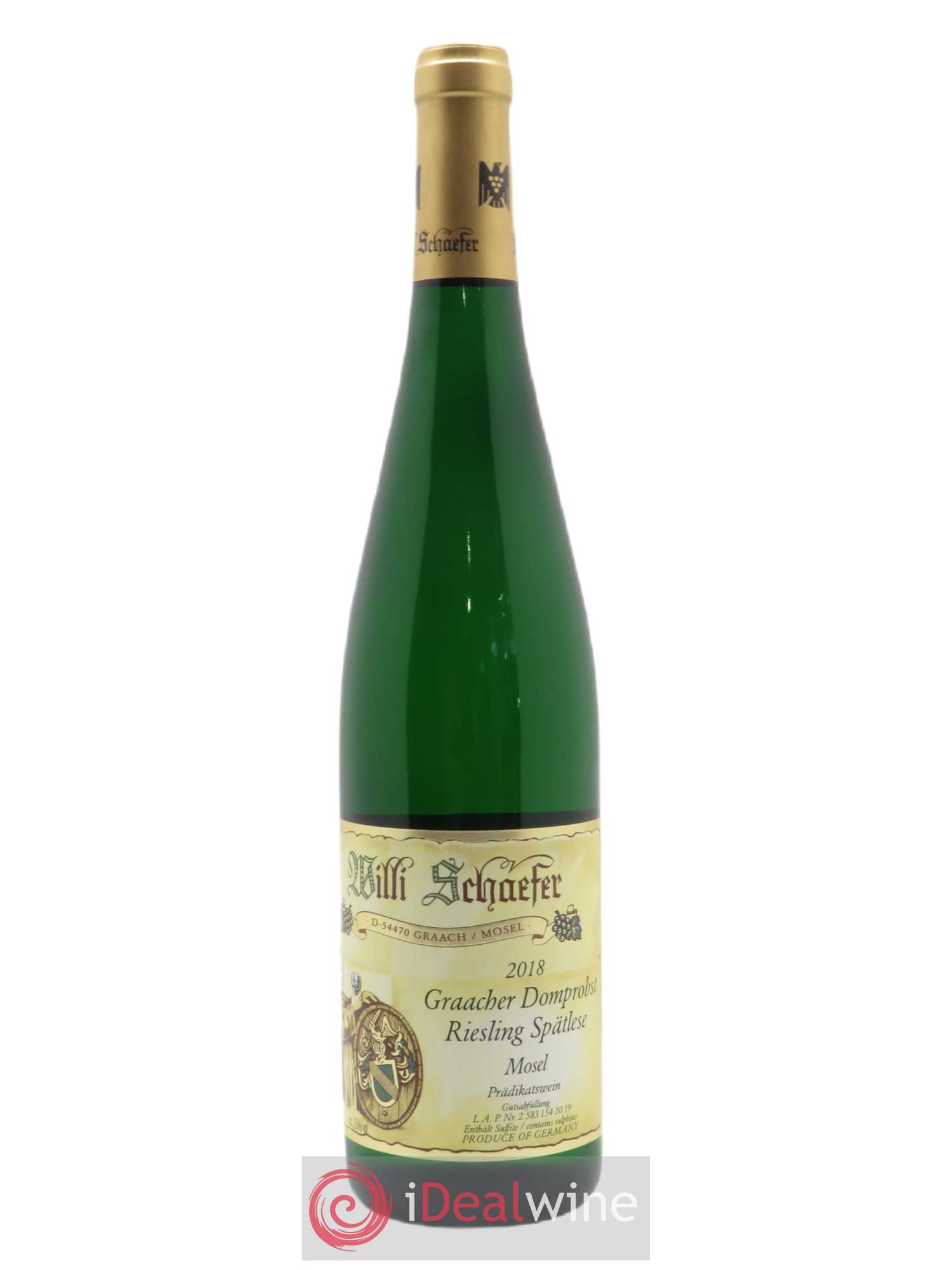 Riesling Willi Schaefer Graacher Domprobst Spatlese 10 2018 - Lot de 1 bouteille - 0