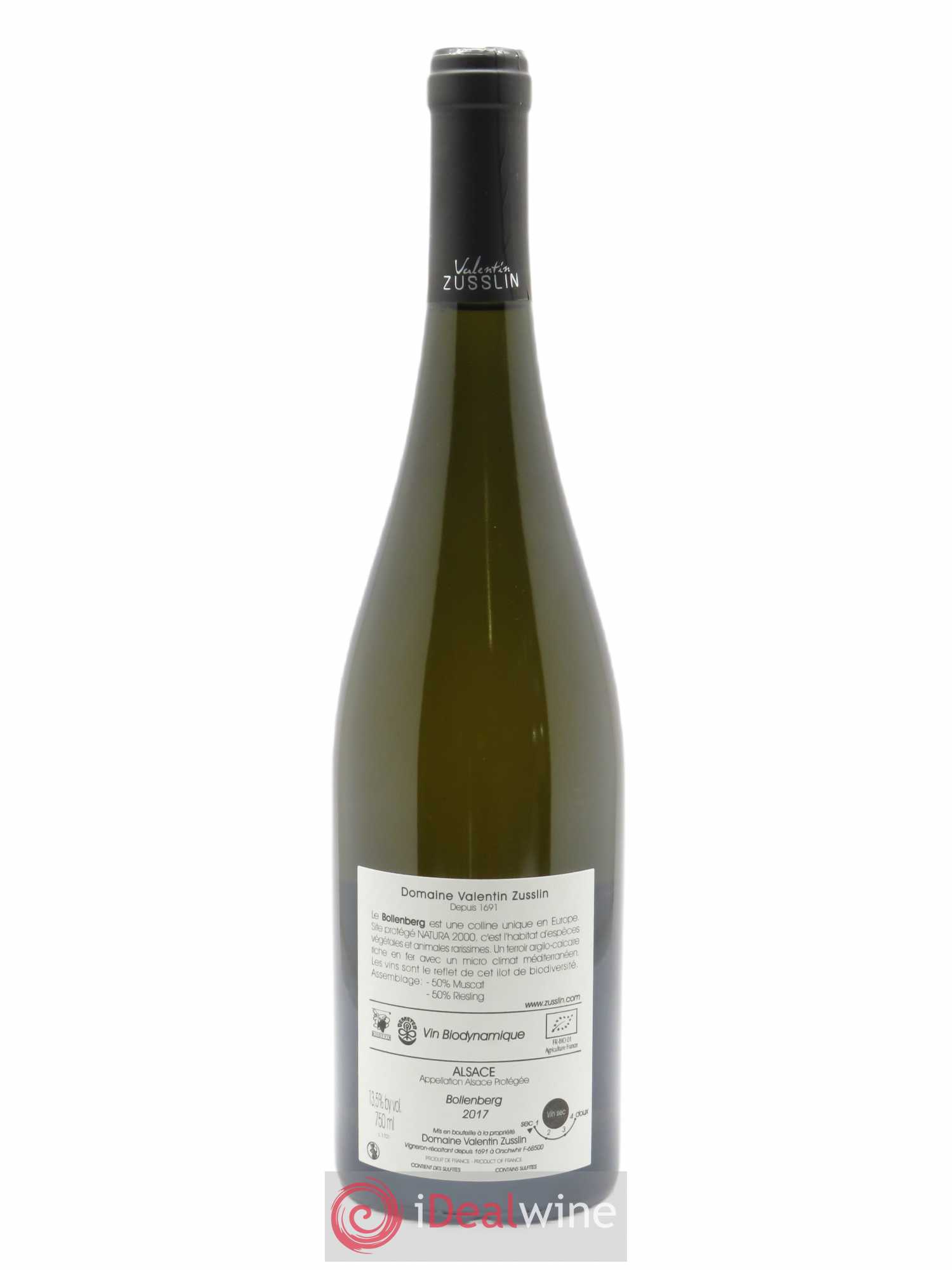 Alsace Riesling Bollenberg Valentin Zusslin (Domaine) 2017 - Lot de 1 bouteille - 1