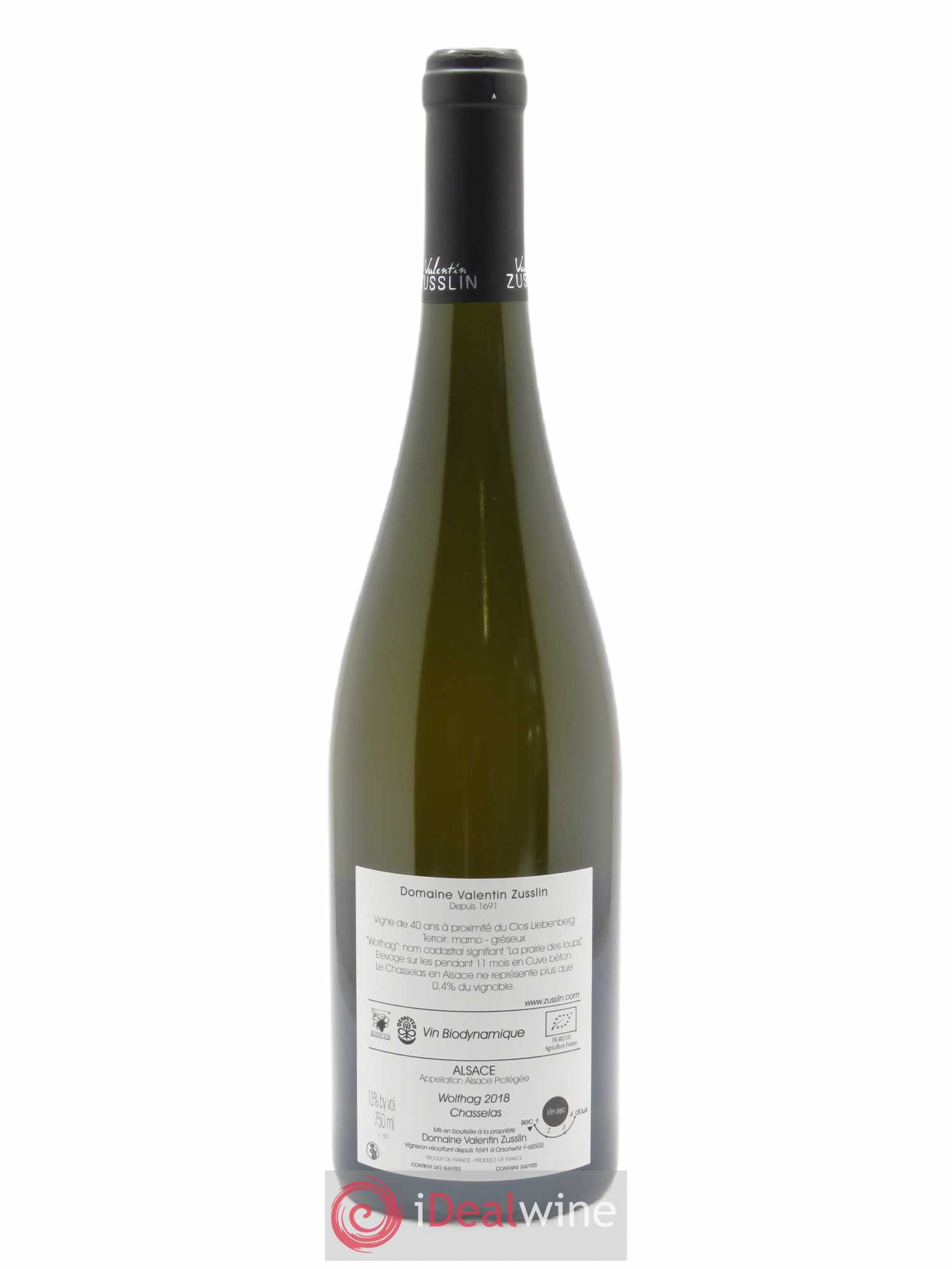 Alsace Wolfhag Valentin Zusslin (Domaine) 2018 - Lot de 1 bouteille - 1