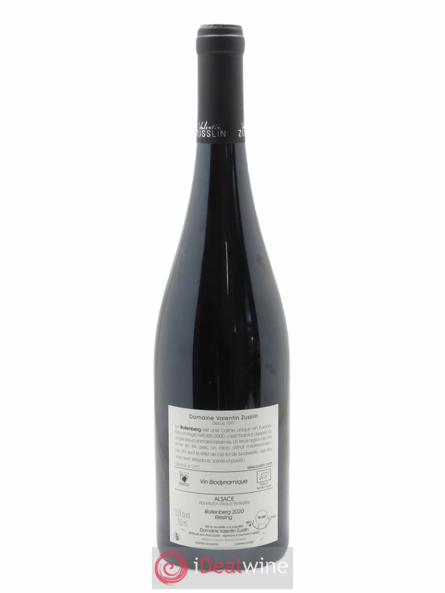 Alsace Riesling Bollenberg Valentin Zusslin (Domaine) 2020 - Lot de 1 bouteille - 1