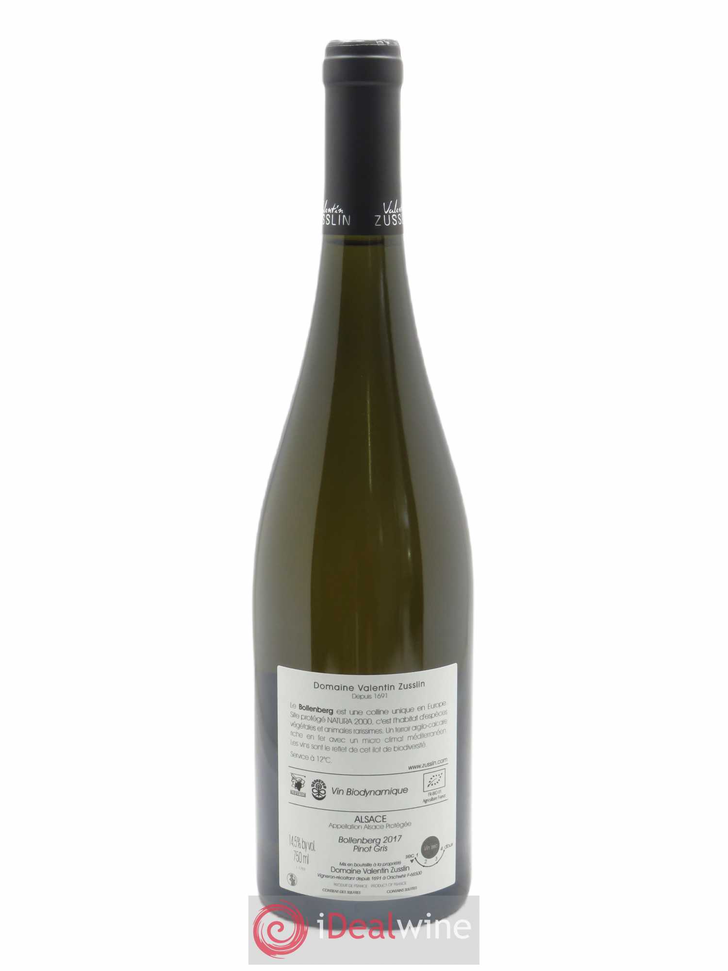 Alsace Pinot Gris Bollenberg Valentin Zusslin (Domaine) 2017 - Lot de 1 bouteille - 1