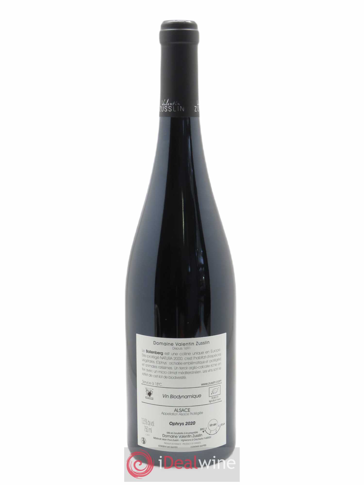 Alsace Pinot Noir Ophrys Valentin Zusslin (Domaine) 2020 - Lot de 1 bouteille - 1
