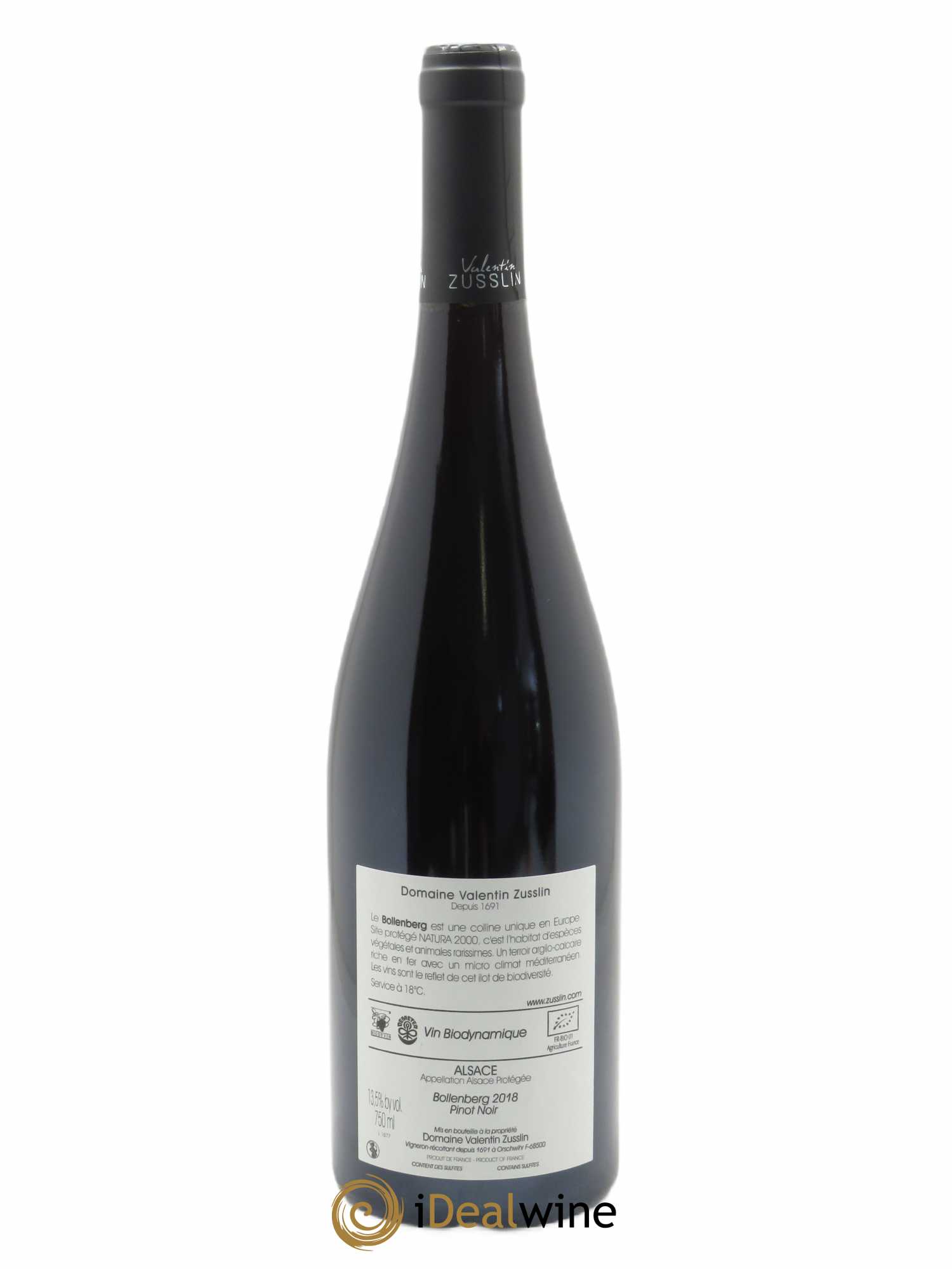 Alsace Pinot Noir Bollenberg Valentin Zusslin (Domaine) 2018 - Lot of 1 bottle - 1