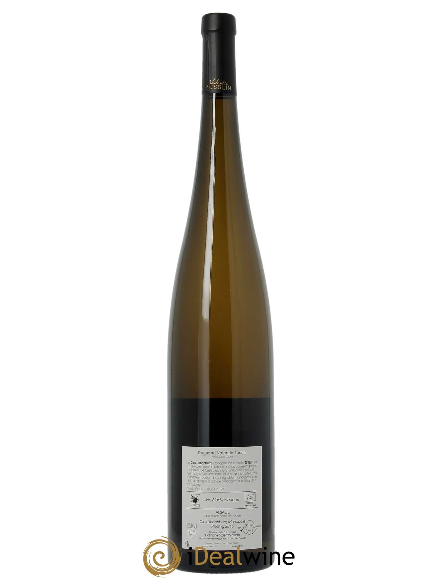 Alsace Riesling Clos Liebenberg Valentin Zusslin (Domaine) 2015 - Lot de 1 magnum - 1