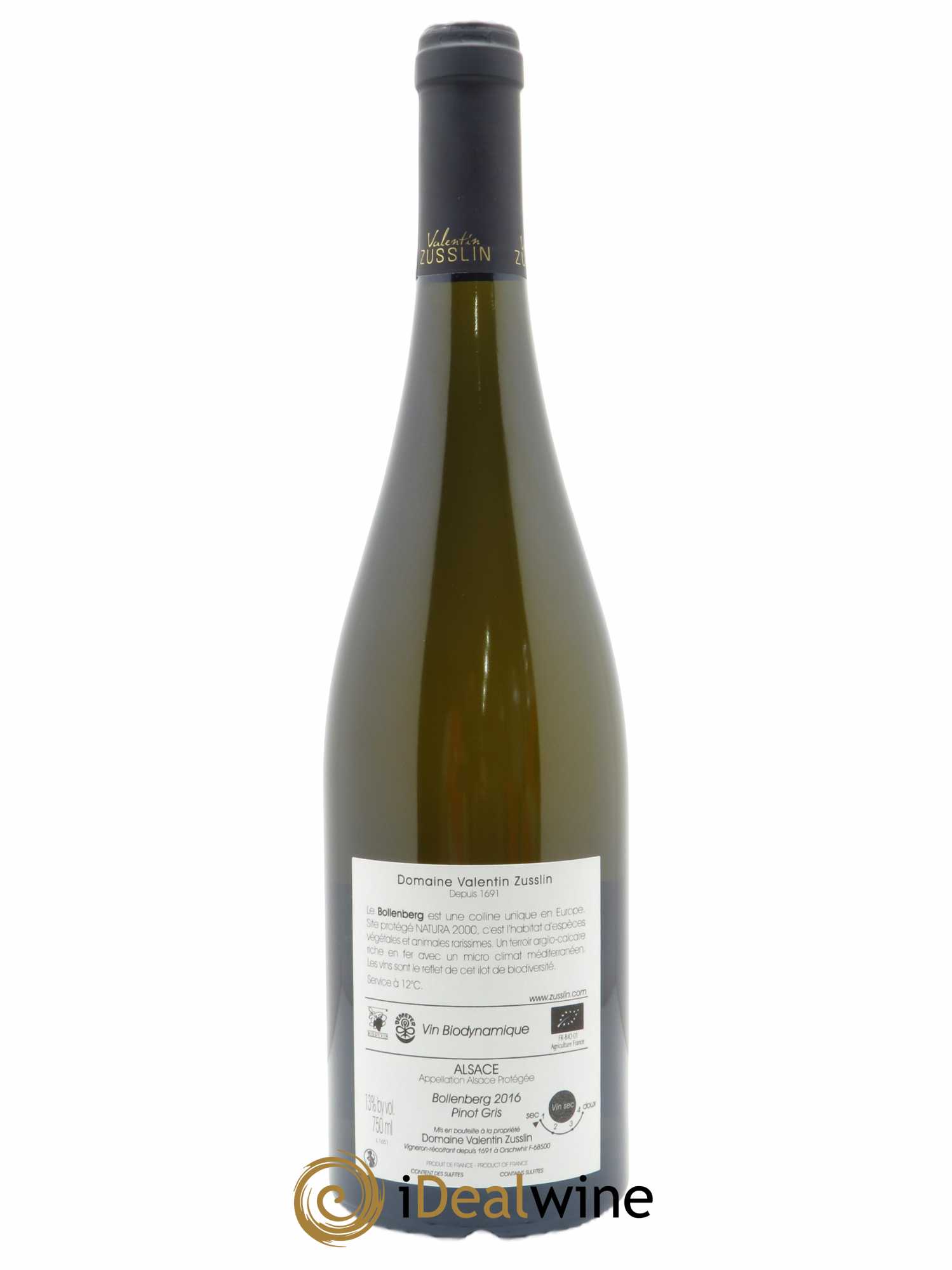 Alsace Pinot Gris Bollenberg Valentin Zusslin (Domaine) 2016 - Lot de 1 bouteille - 1