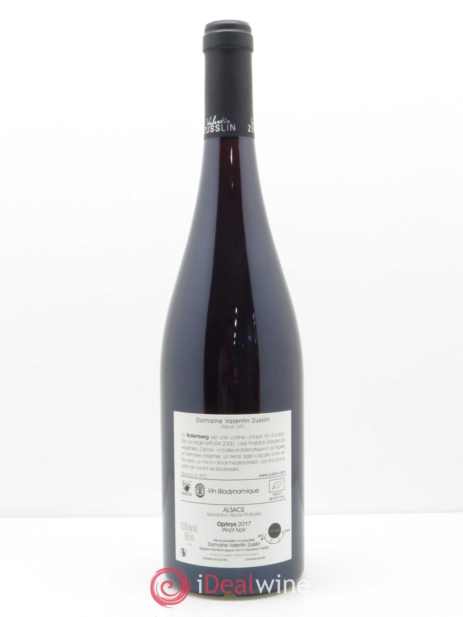 Alsace Pinot Noir Ophrys Valentin Zusslin (Domaine) 2017 - Lot de 1 bouteille - 1