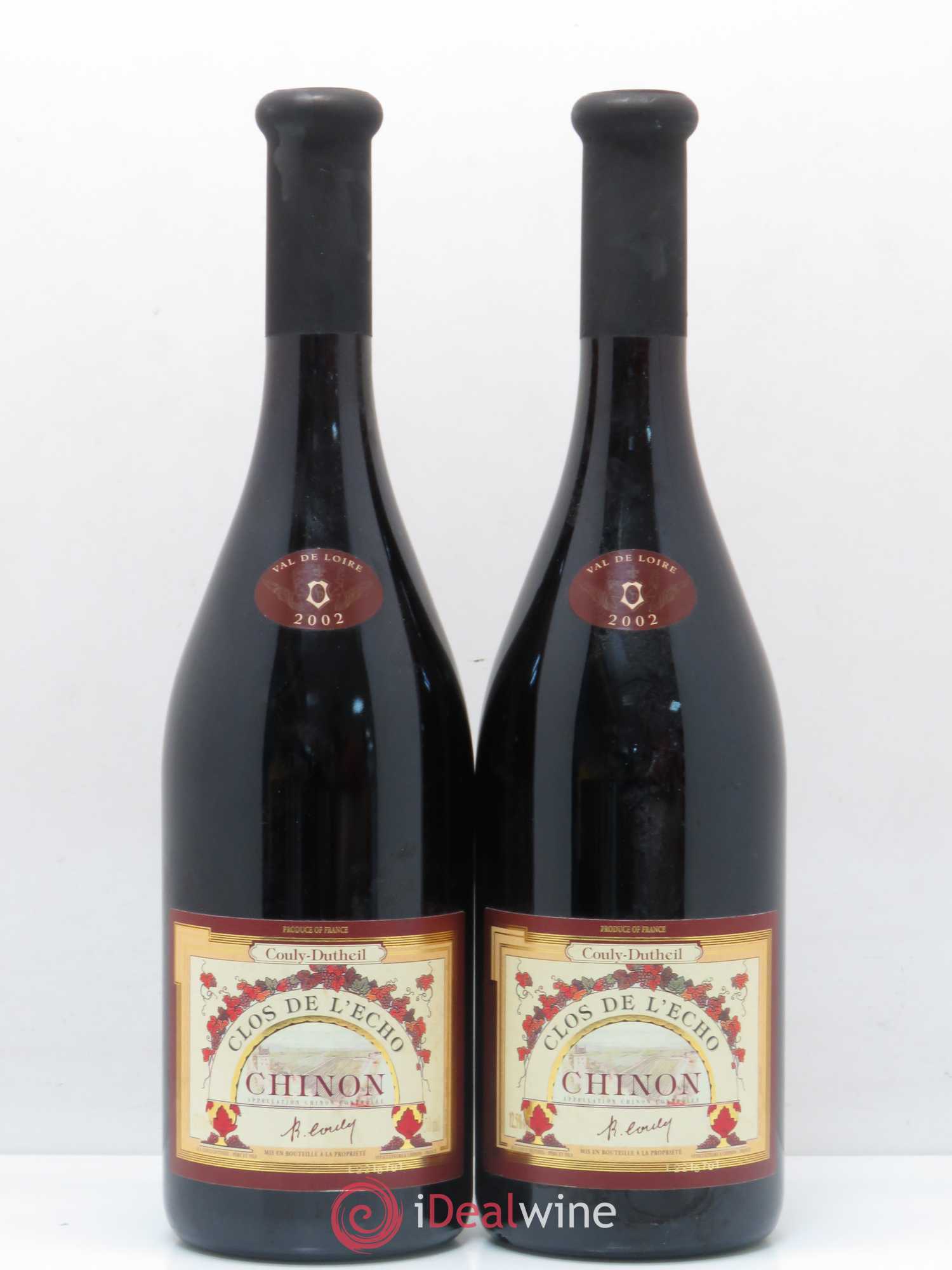 Chinon Clos de l'Echo Couly-Dutheil 2002 - Lot de 2 bouteilles - 0