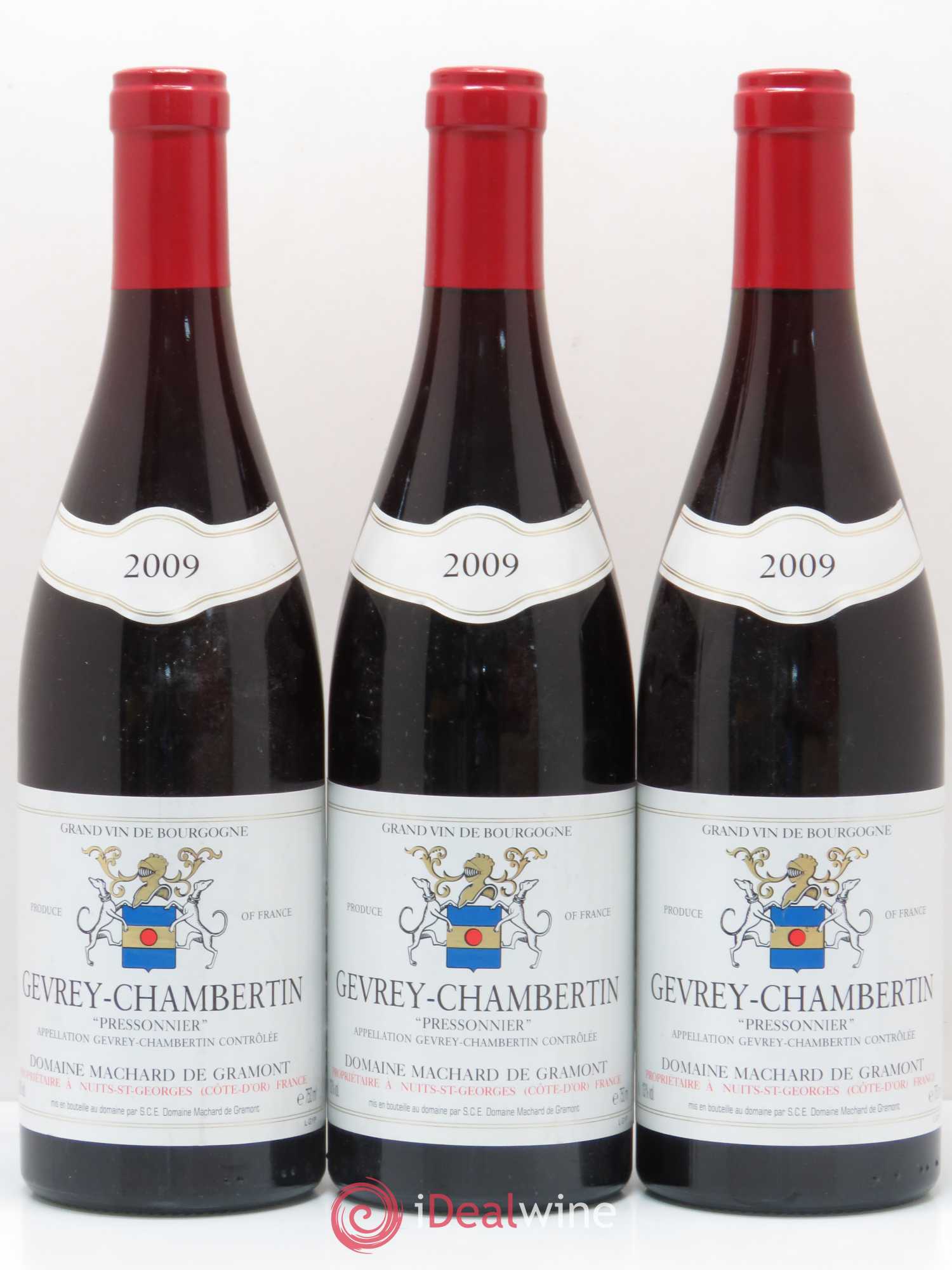 Gevrey-Chambertin Pressonnier Machard de Gramont 2009 - Posten von 3 Flaschen - 0