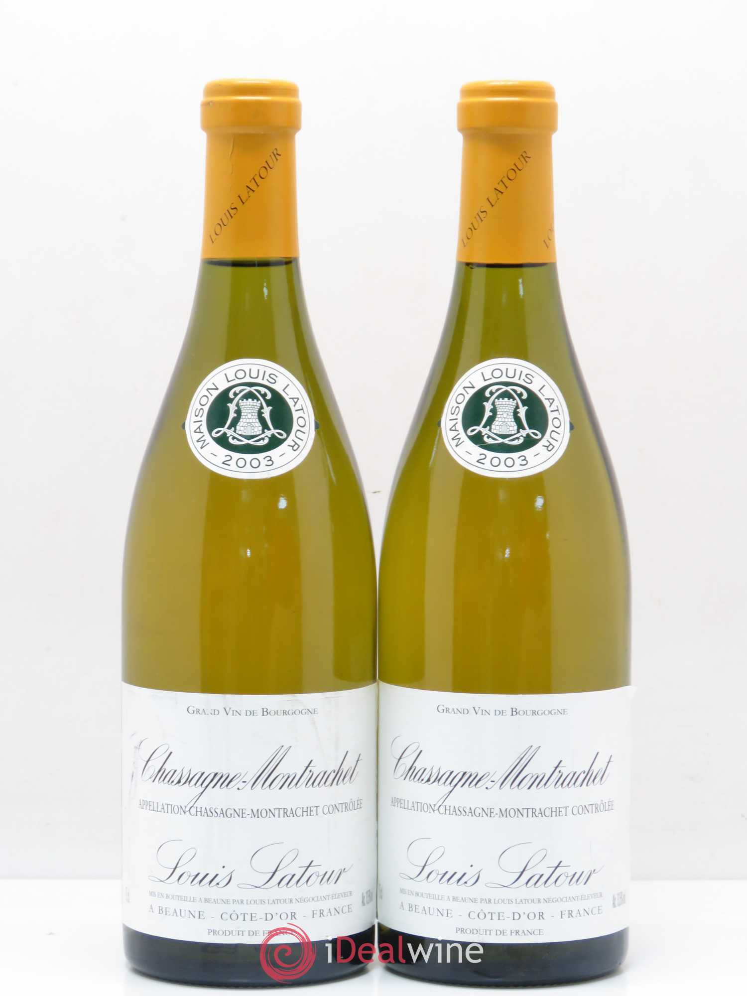 Chassagne-Montrachet Louis Latour 2003 - Lot de 2 bouteilles - 0