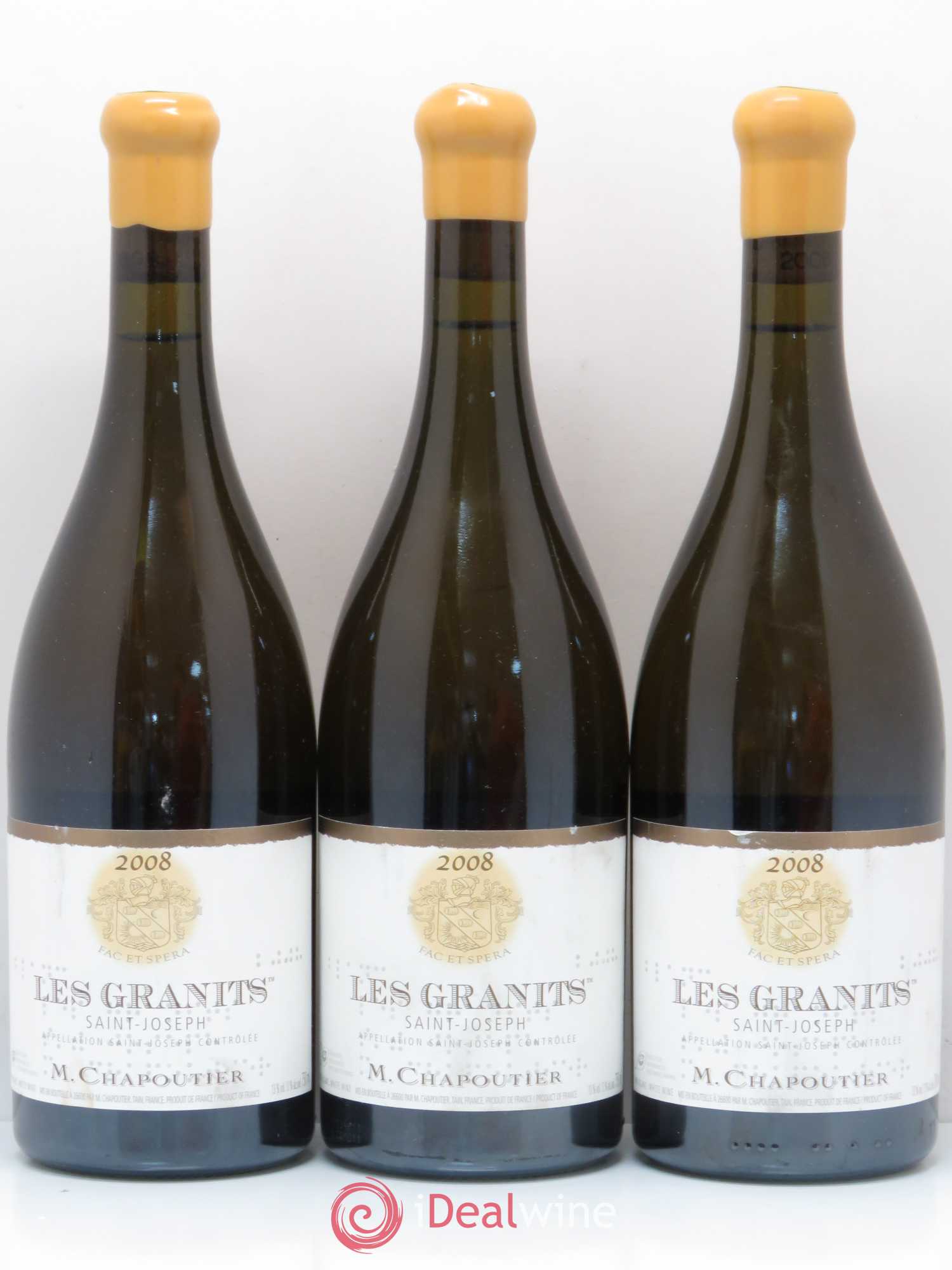 Saint-Joseph Les Granits Chapoutier 2008 - Lot de 3 bouteilles - 0