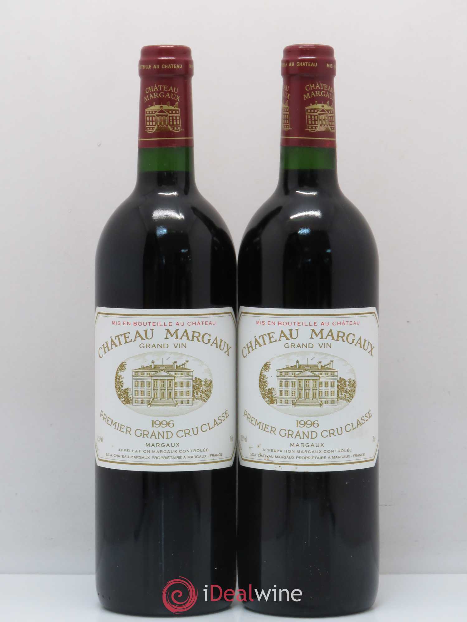 Château Margaux 1er Grand Cru Classé 1996 - Lot de 2 bouteilles - 0