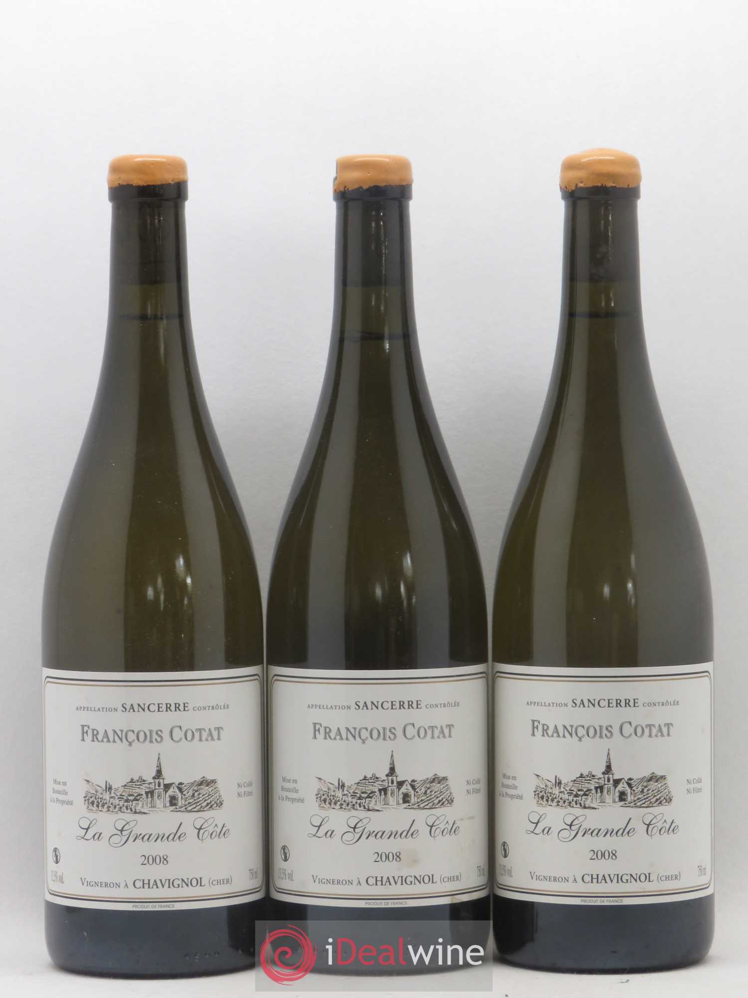 Sancerre La Grande Côte François Cotat 2008 - Lot de 3 bouteilles - 0