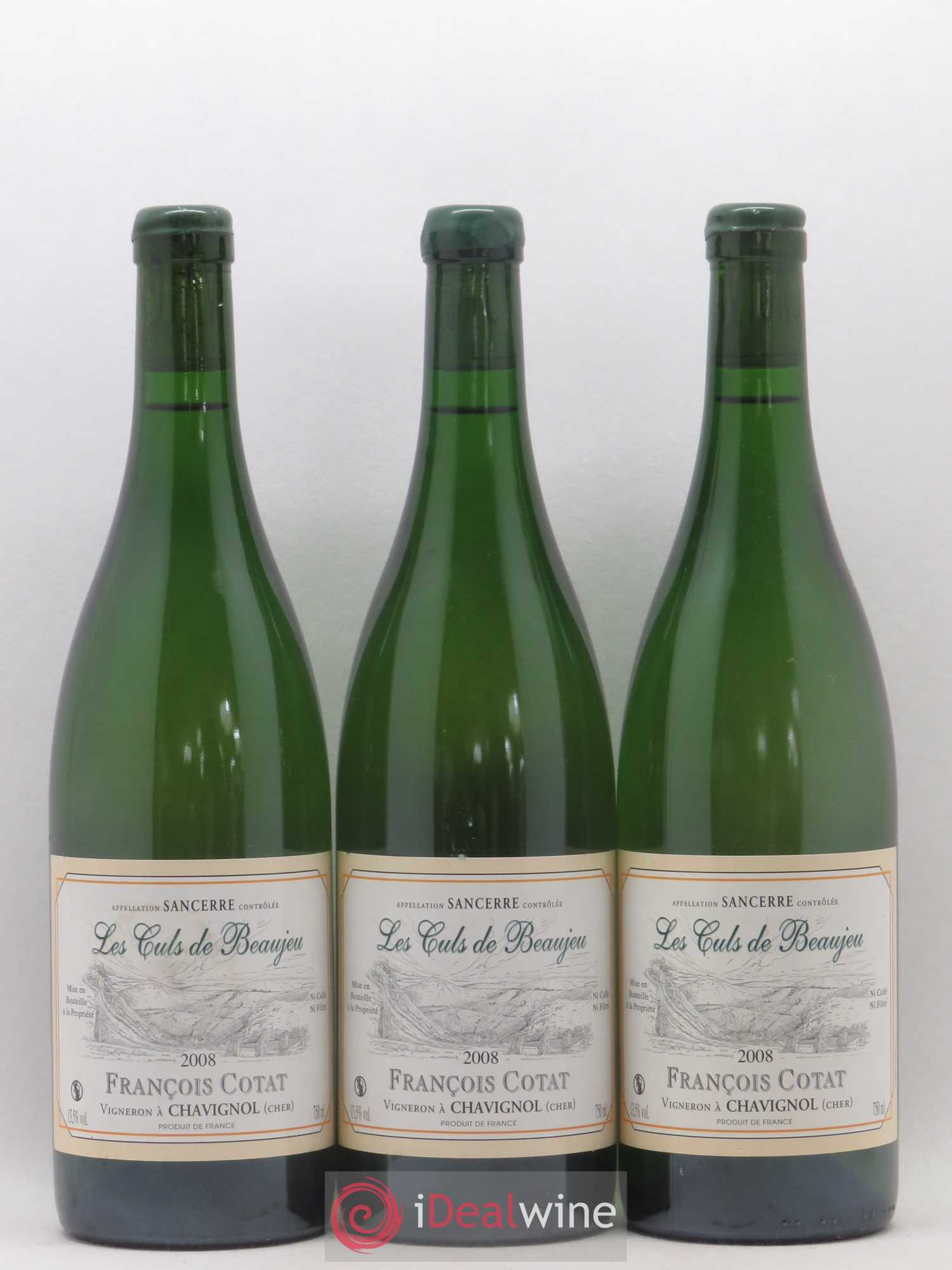 Sancerre Les Culs de Beaujeu François Cotat 2008 - Lot de 3 bouteilles - 0