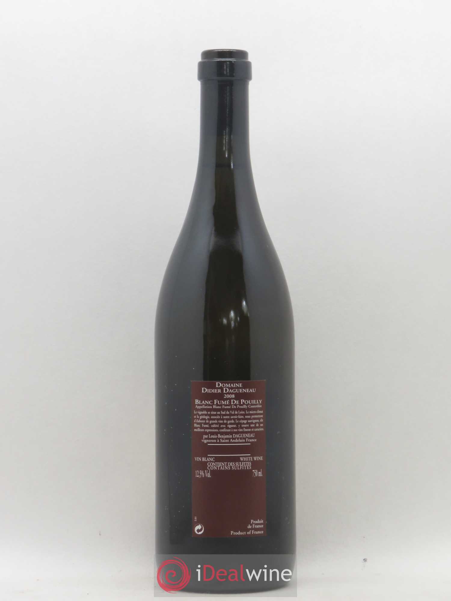 Vin de France (anciennement Pouilly-Fumé) Pur Sang Dagueneau (Domaine Didier - Louis-Benjamin) 2008 - Lot de 1 bouteille - 1