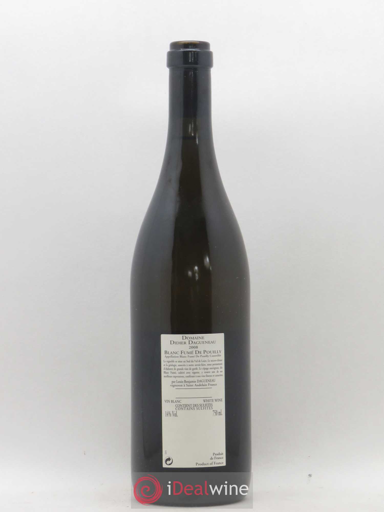 Vin de France (anciennement Pouilly-Fumé) Buisson Renard Dagueneau (Domaine Didier - Louis-Benjamin) 2008 - Lot de 1 bouteille - 1