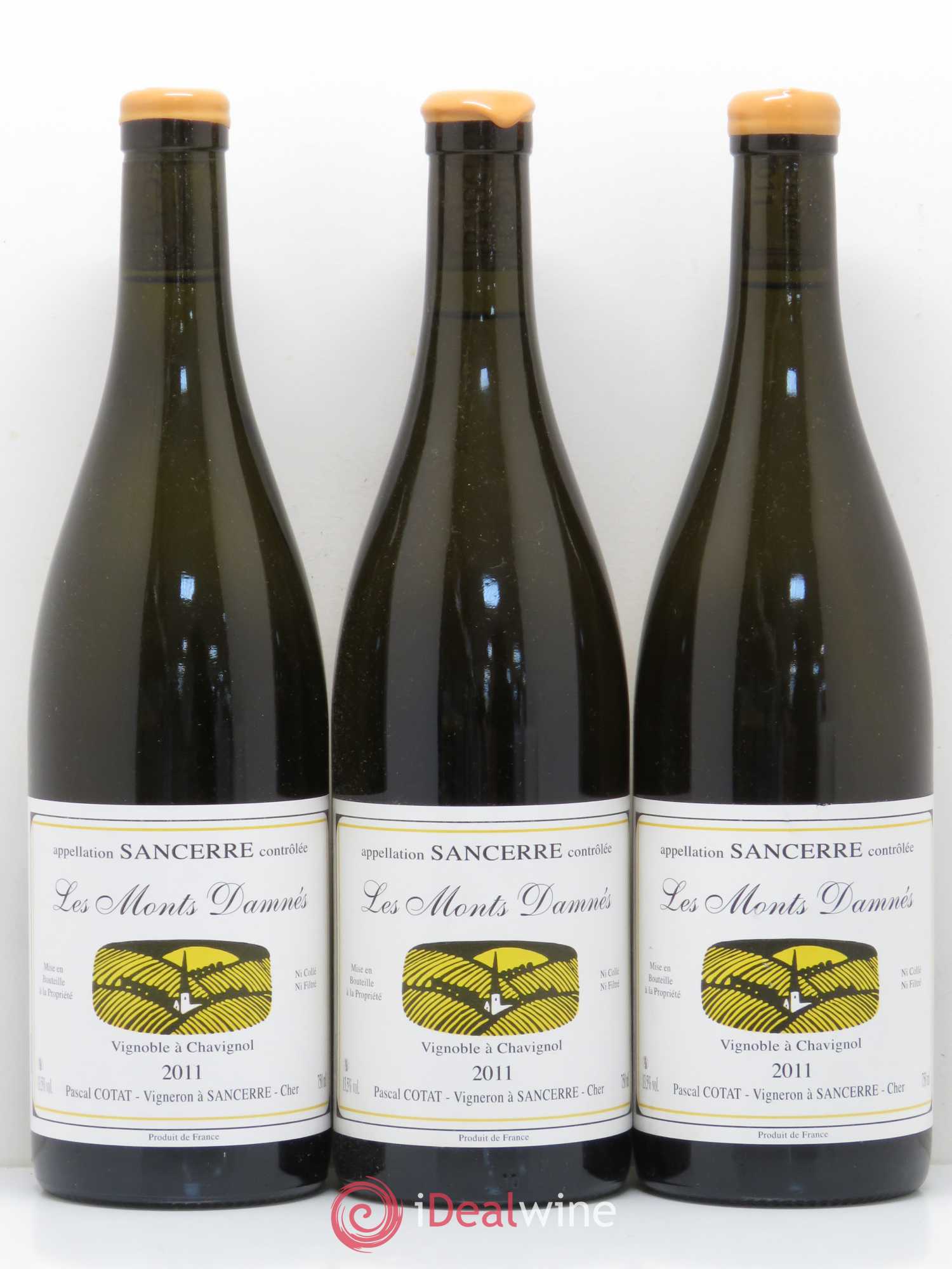 Sancerre Les Monts Damnés Pascal Cotat 2011 - Lot de 3 bouteilles - 0