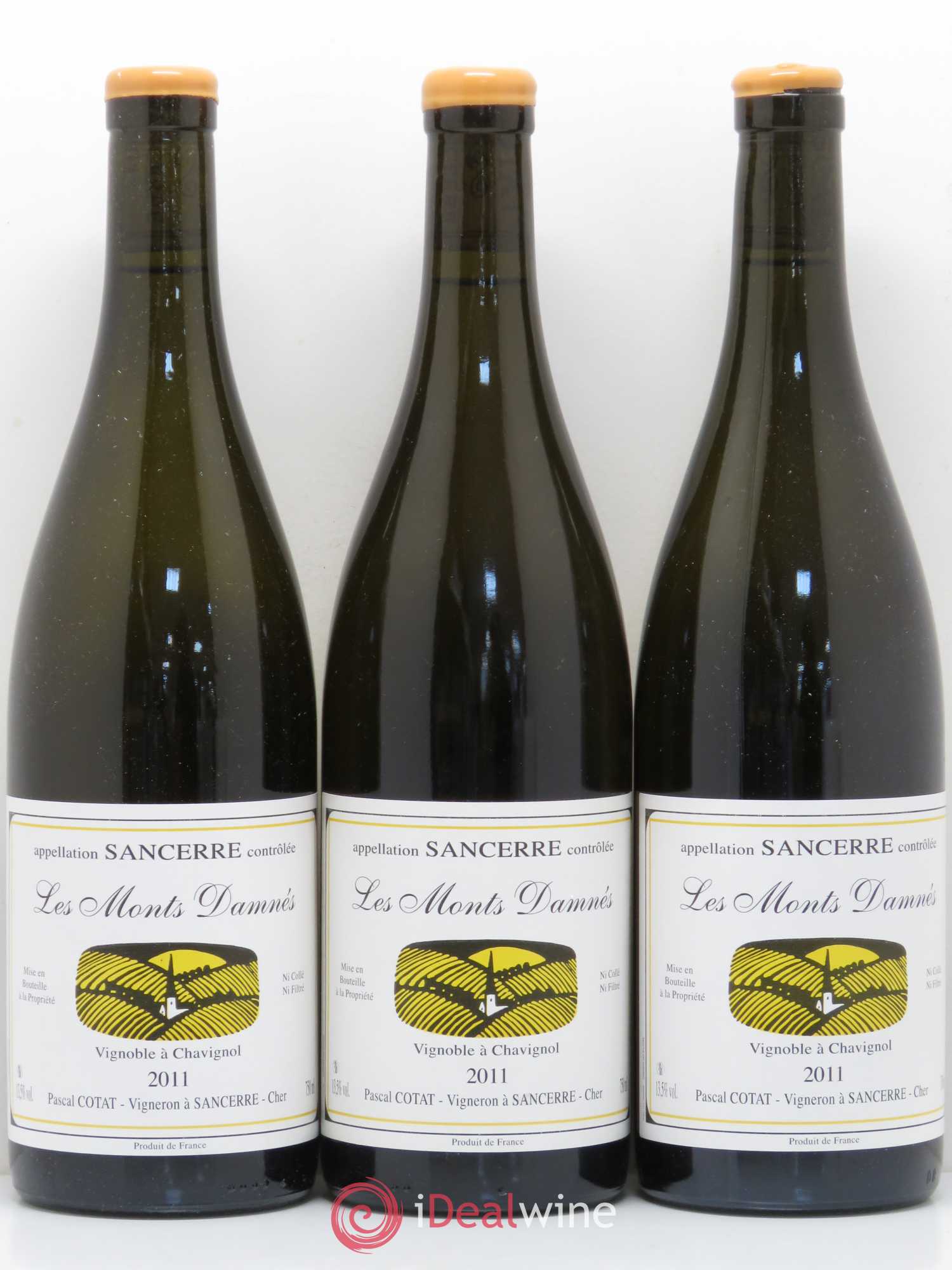 Sancerre Les Monts Damnés Pascal Cotat 2011 - Lot de 3 bouteilles - 0
