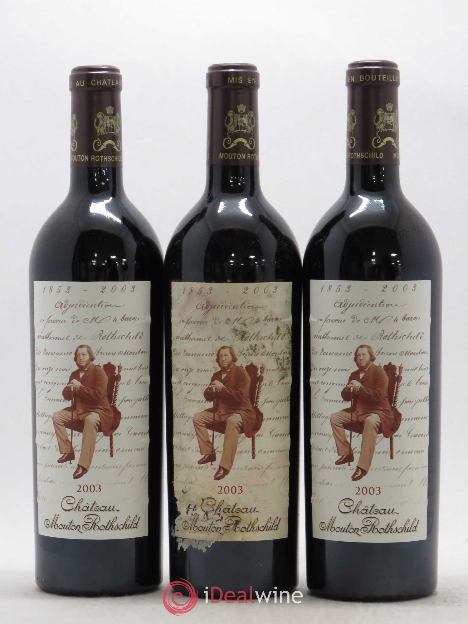 Château Mouton Rothschild 1er Grand Cru Classé 2003 - Lot de 12 bouteilles - 1