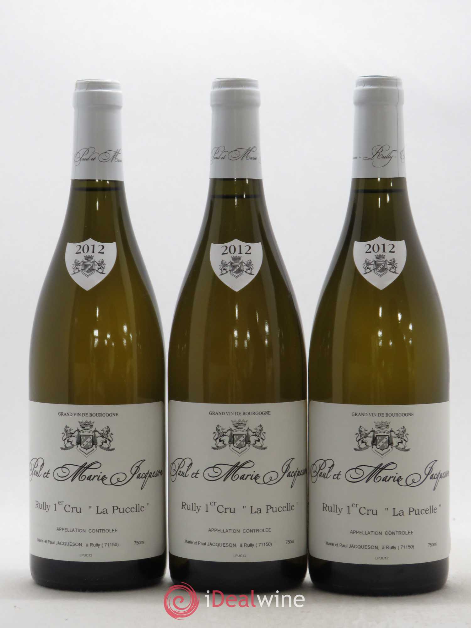 Rully 1er Cru La Pucelle Paul & Marie Jacqueson 2012 - Posten von 3 Flaschen - 0