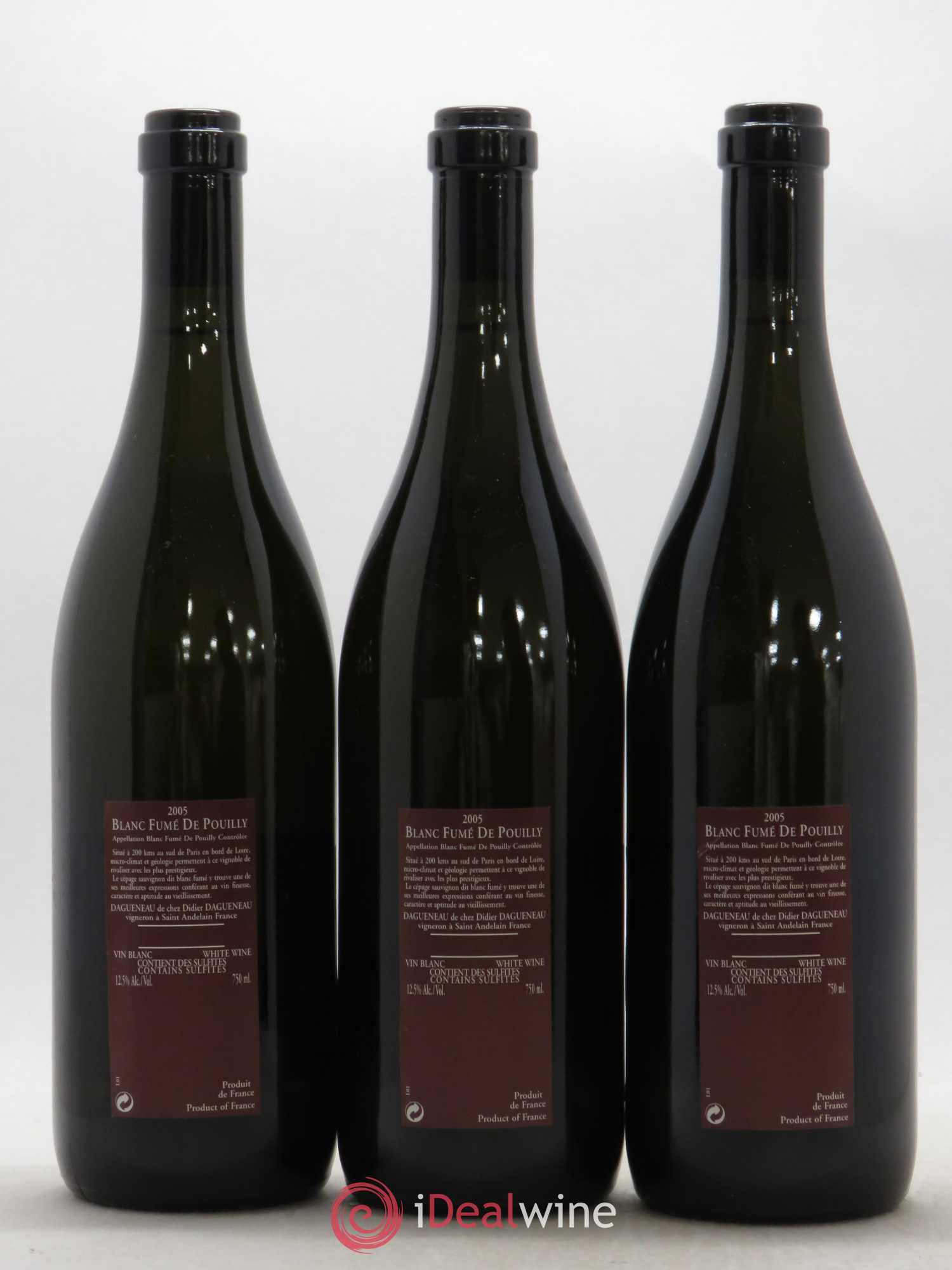 Vin de France (anciennement Pouilly-Fumé) Pur Sang Dagueneau (Domaine Didier - Louis-Benjamin) 2005 - Lot de 3 bouteilles - 1