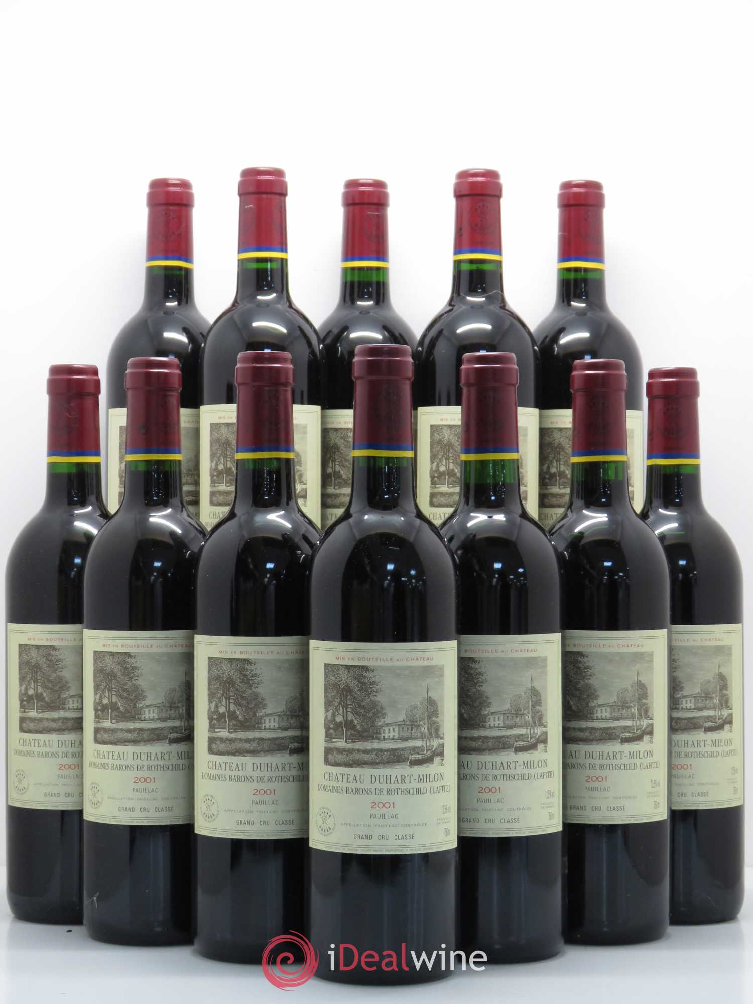 Château Duhart-Milon 4ème Grand Cru Classé 2001 - Lot de 12 bouteilles - 0