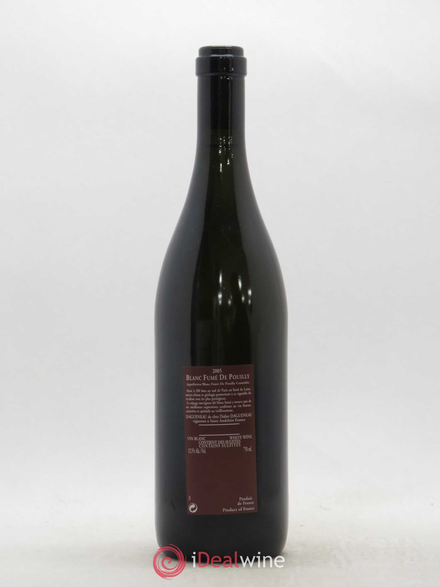 Vin de France (anciennement Pouilly-Fumé) Pur Sang Dagueneau (Domaine Didier - Louis-Benjamin) 2005 - Lot de 1 bouteille - 1