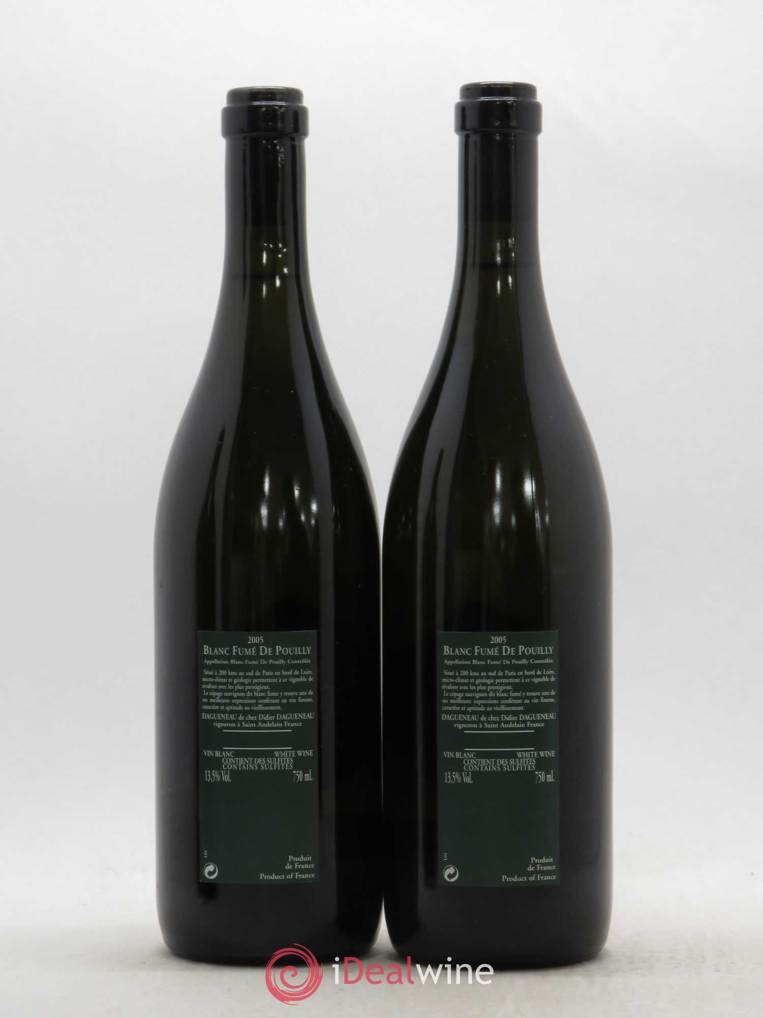 Vin de France (anciennement Pouilly-Fumé) Silex Dagueneau (Domaine Didier - Louis-Benjamin) 2005 - Lot de 2 bouteilles - 1
