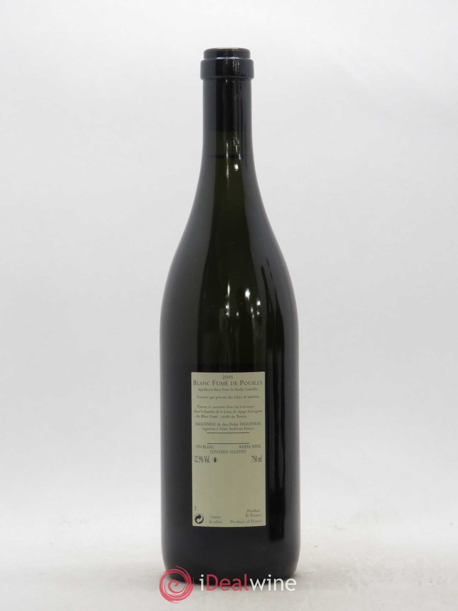 Pouilly-Fumé Blanc Fumé de Pouilly Dagueneau (Domaine Didier - Louis-Benjamin) 2005 - Lot de 1 bouteille - 1
