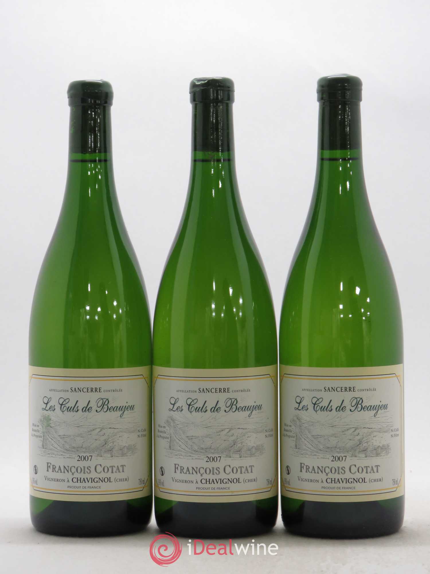 Sancerre Les Culs de Beaujeu François Cotat 2007 - Lot de 3 bouteilles - 0