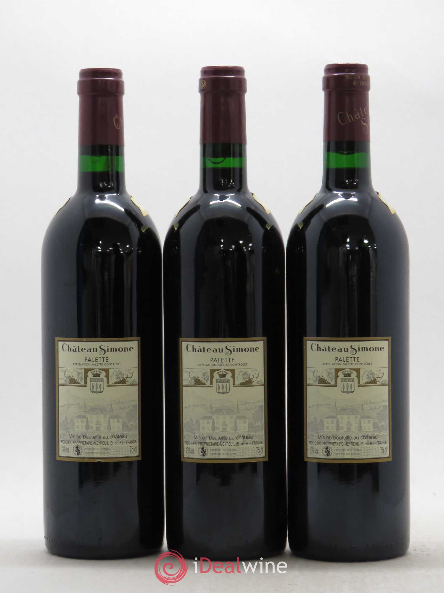 Palette Château Simone Famille Rougier 2004 - Lot de 3 bouteilles - 1